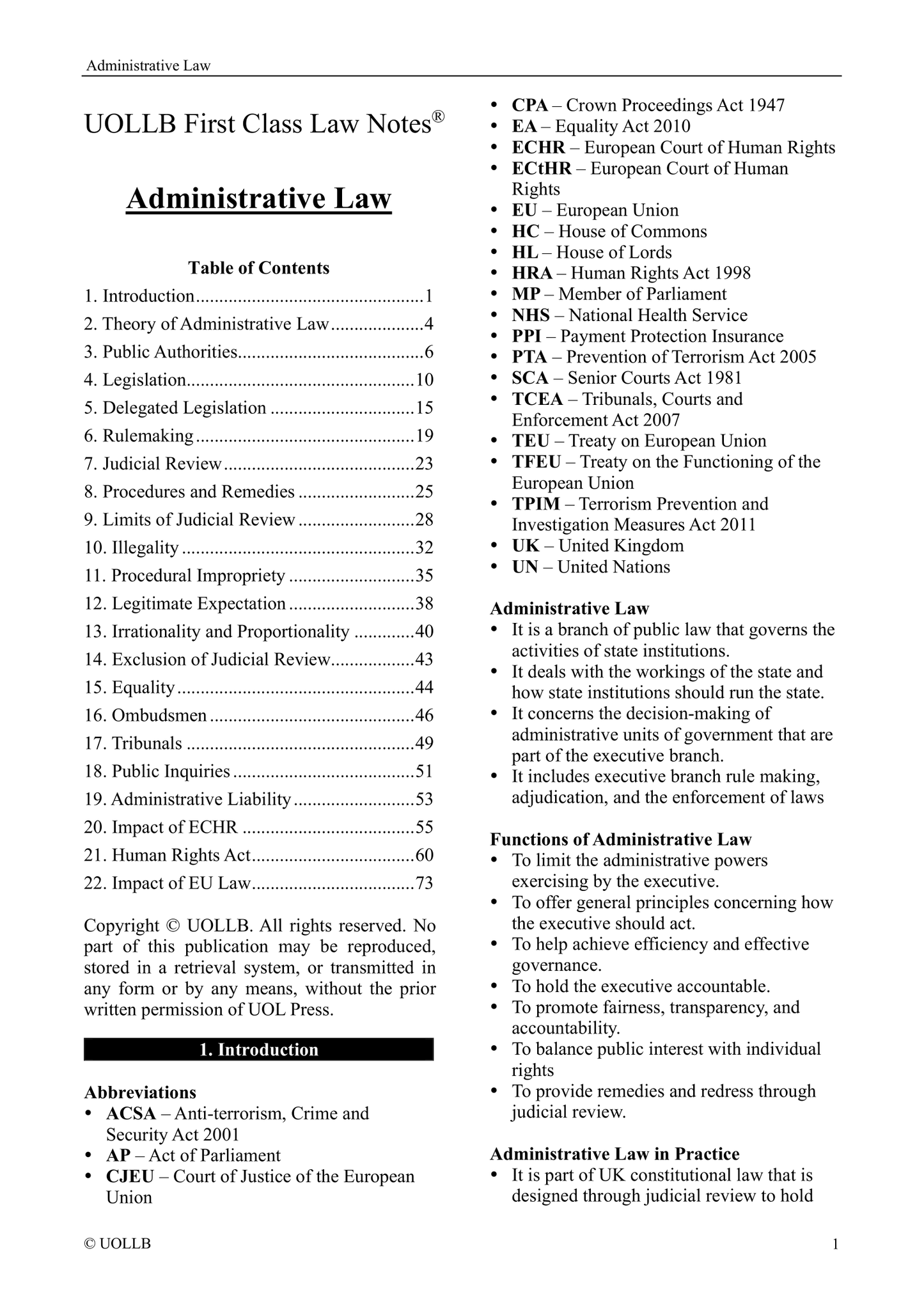 Administrative Law