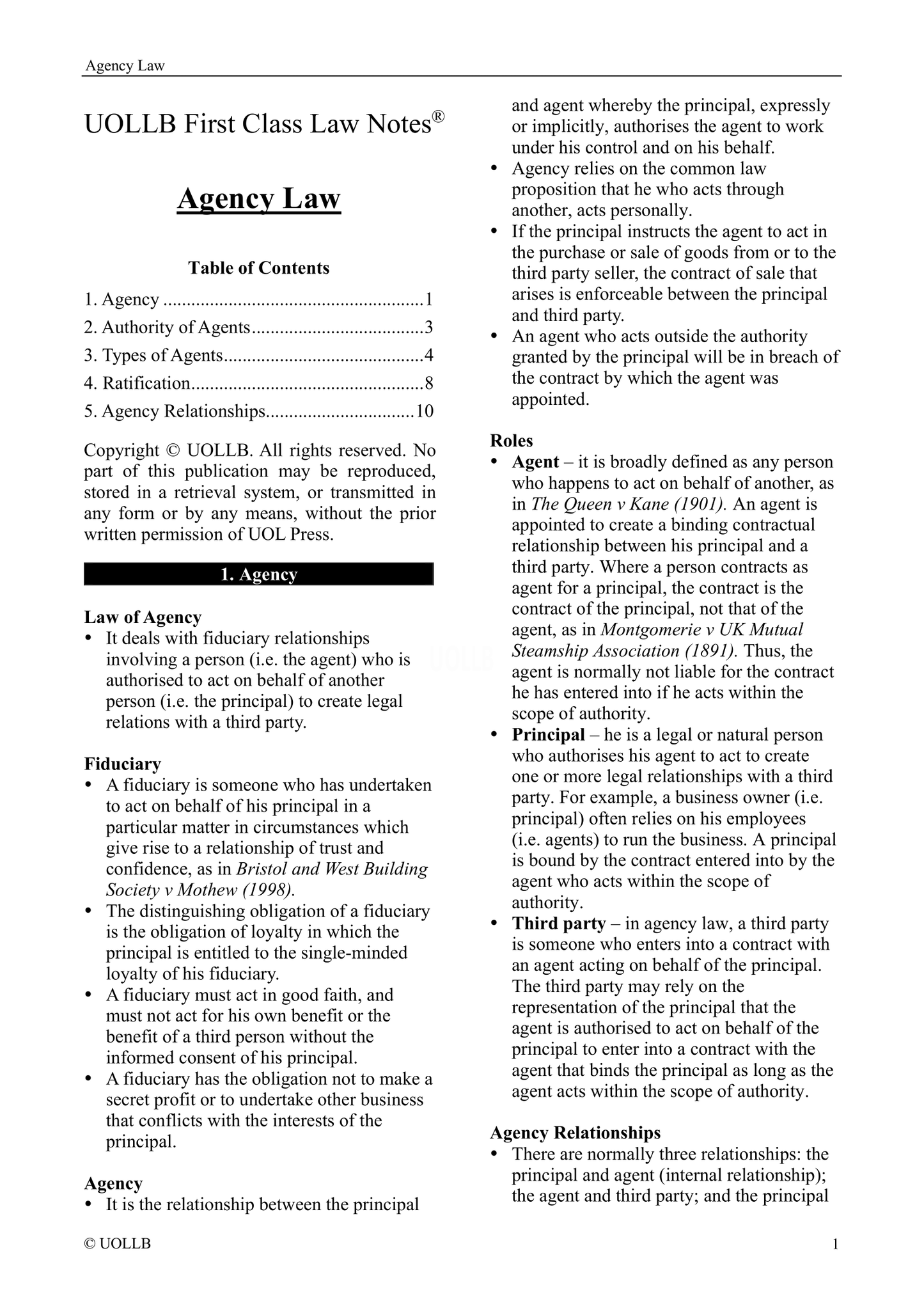 Agency Law