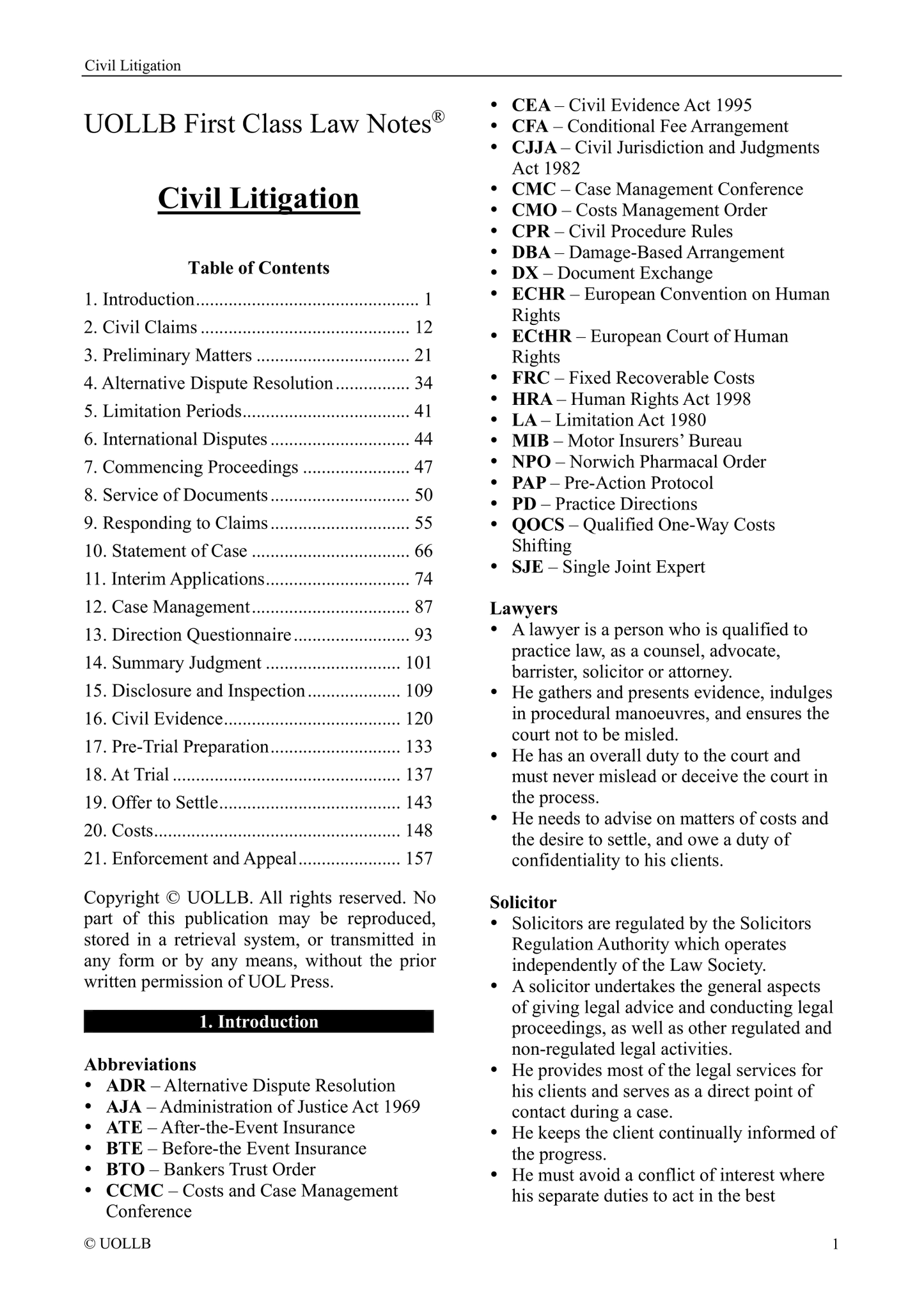 Civil Litigation