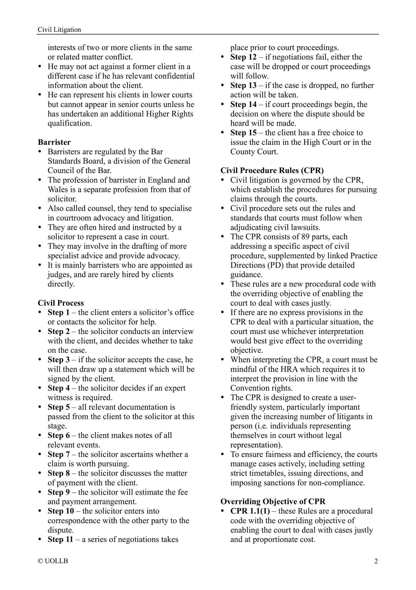 Civil Litigation