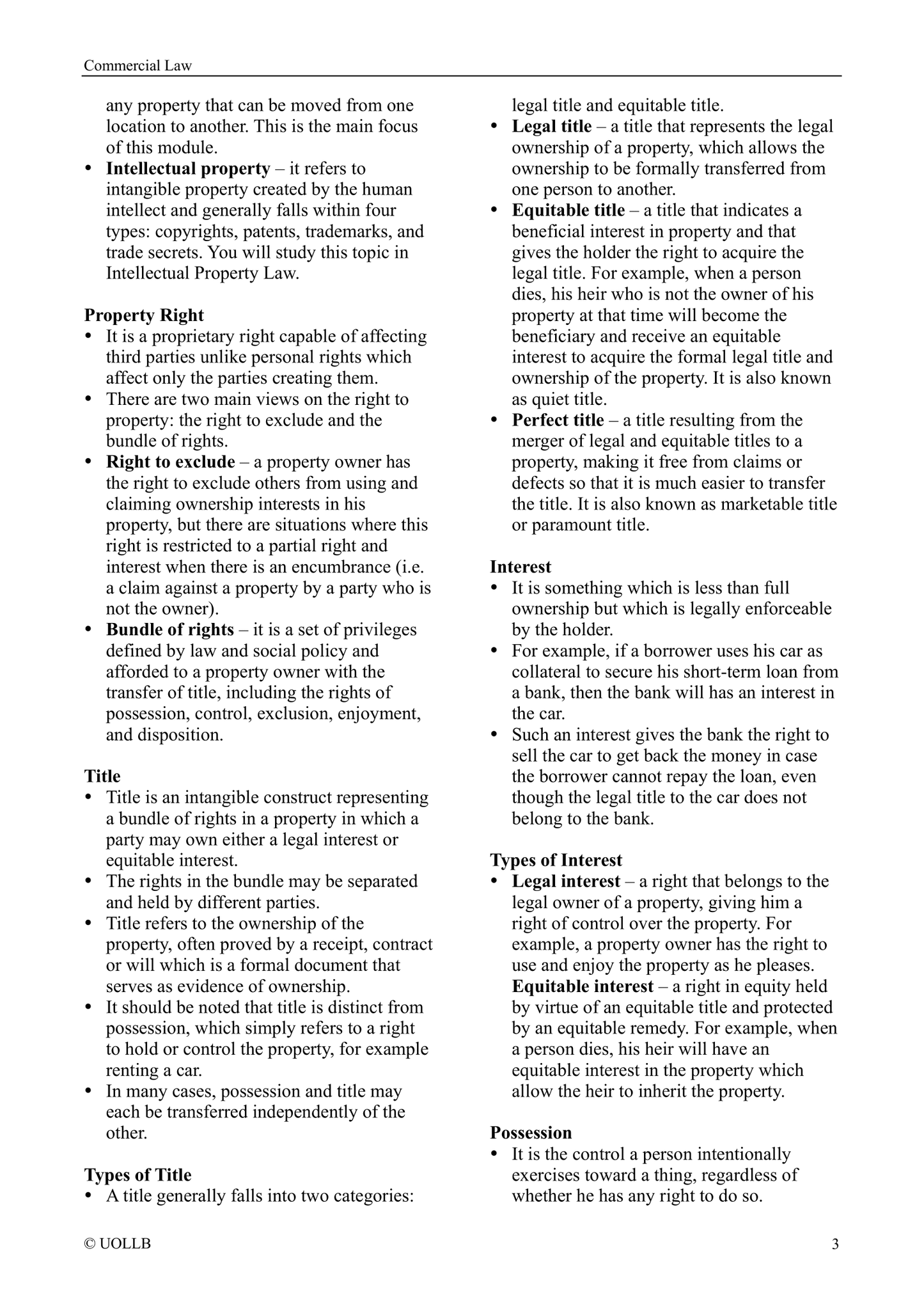 Commercial Law