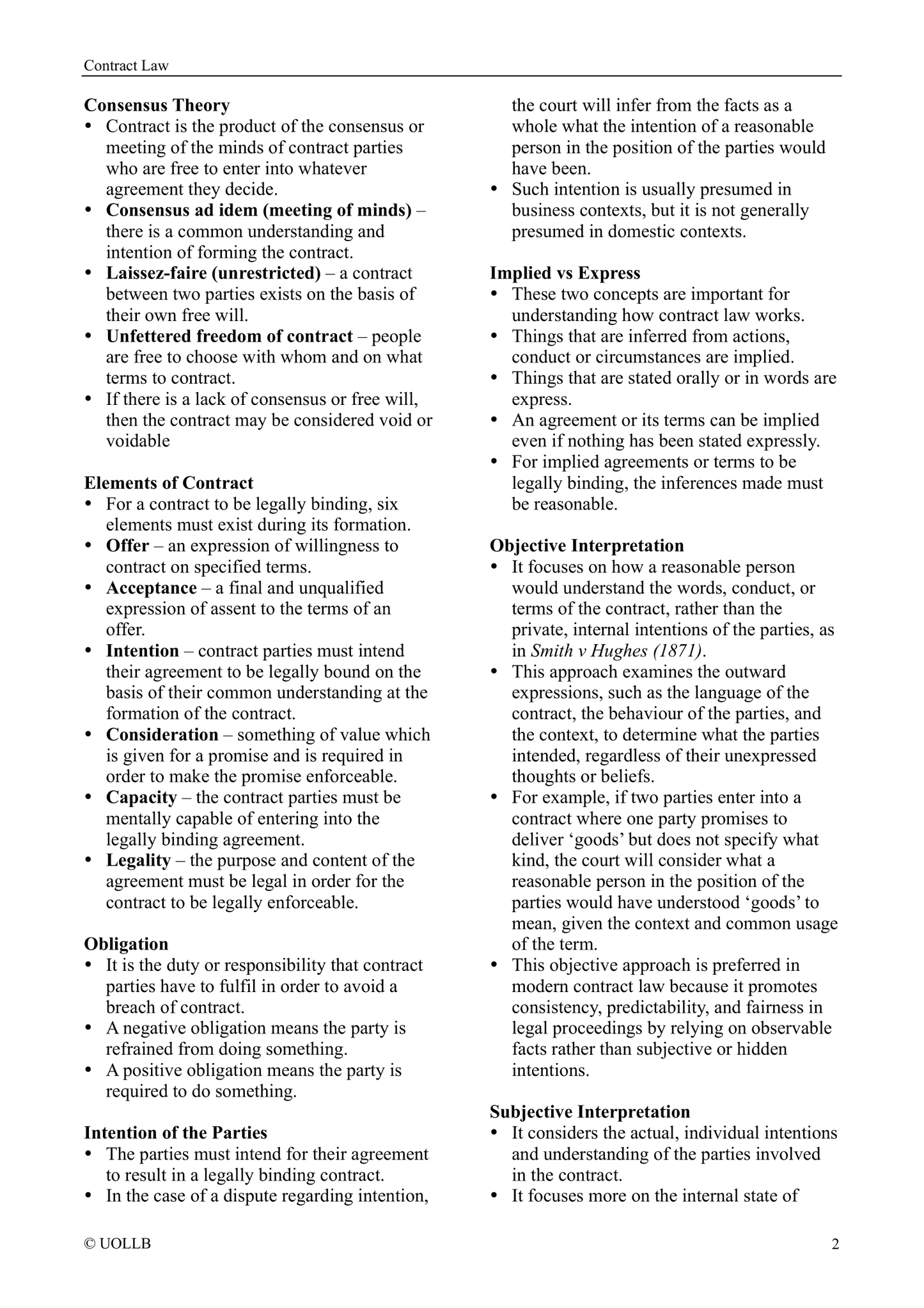 Contract Law