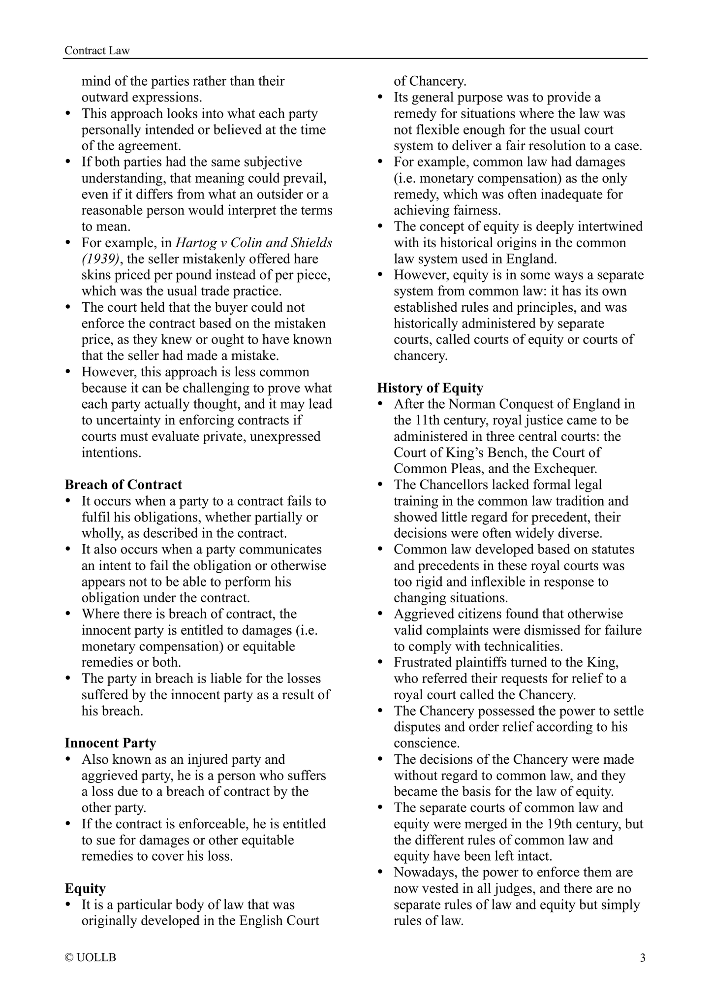 Contract Law