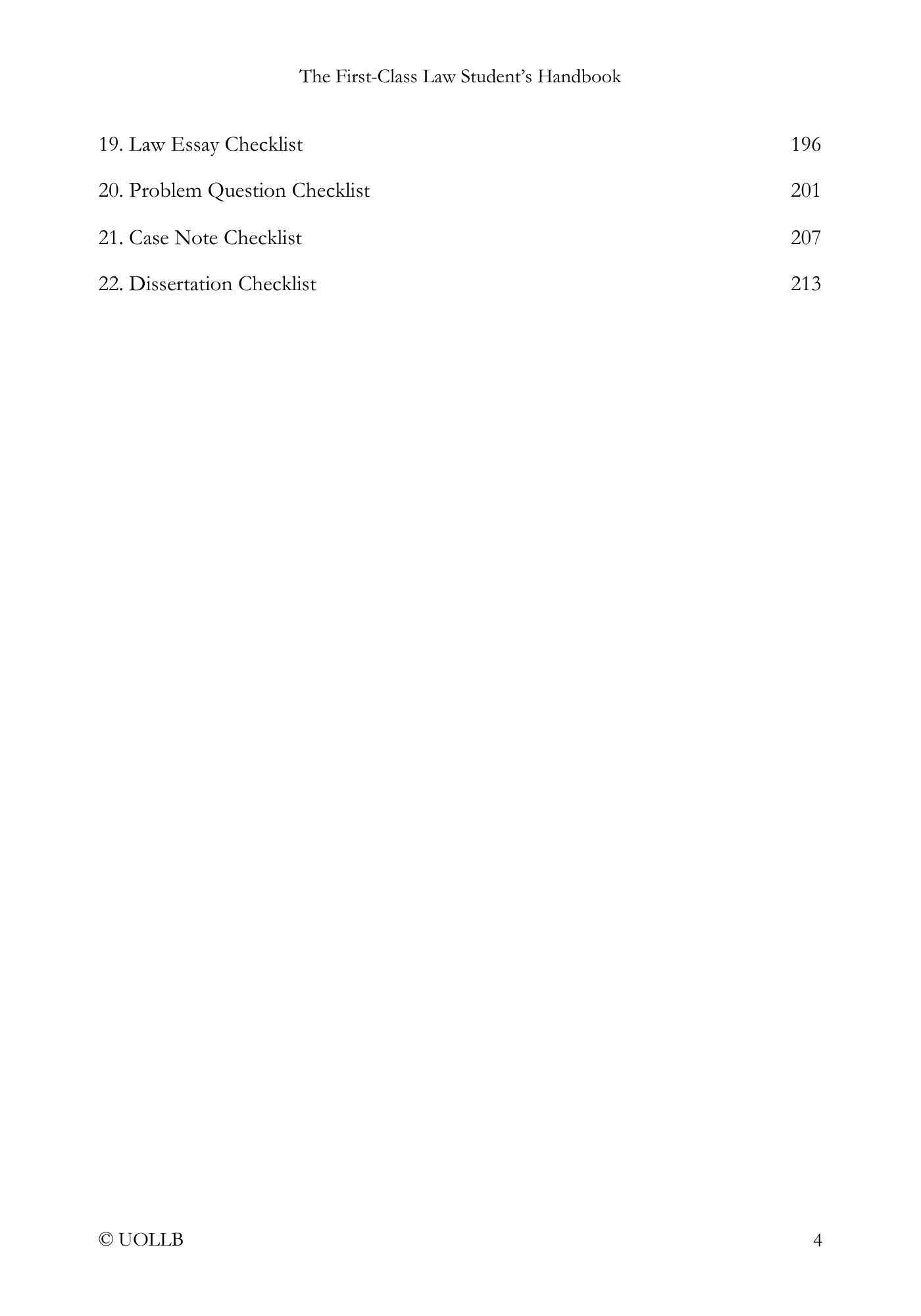 First Class Law Student's Handbook