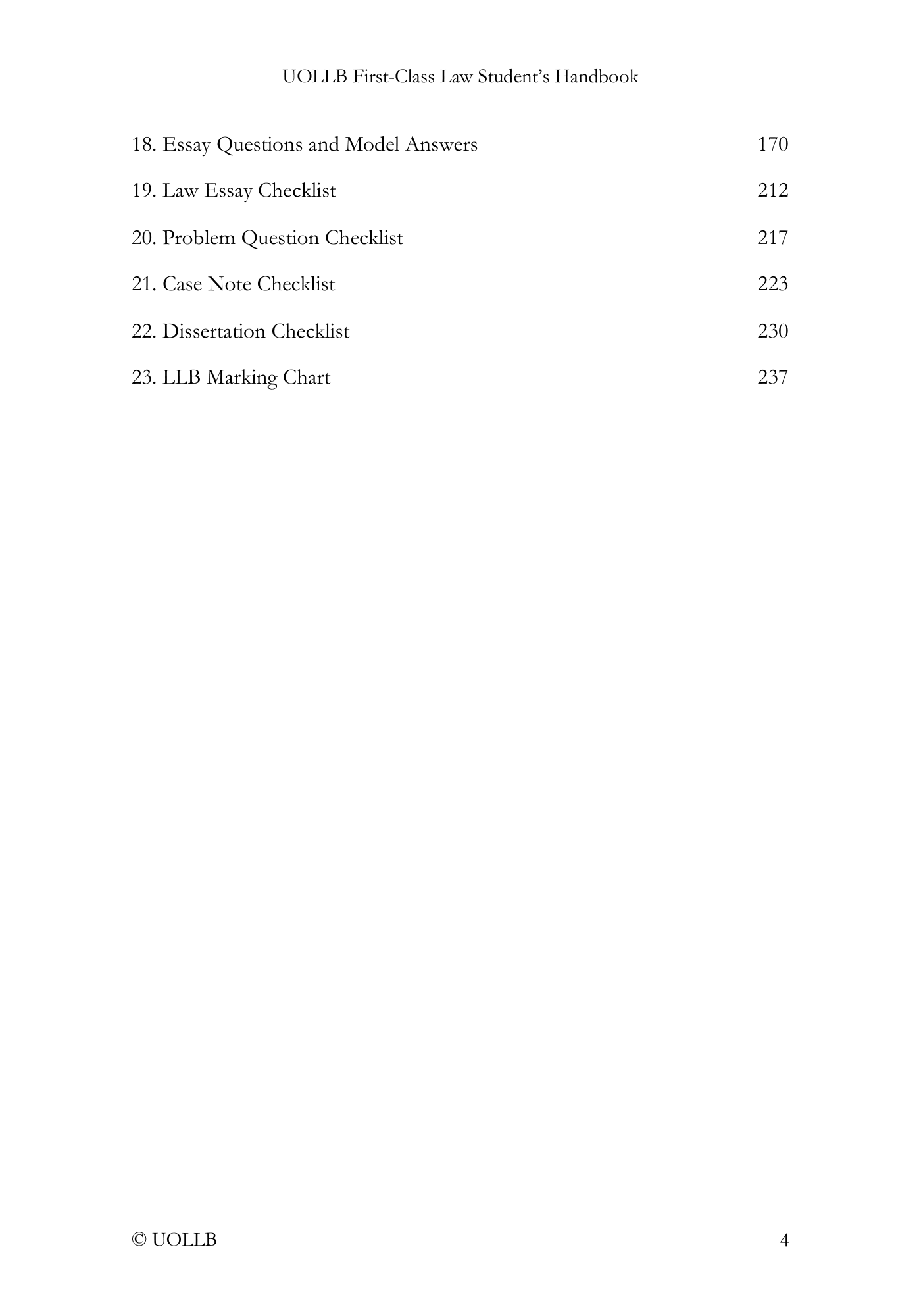 First Class Law Student's Handbook