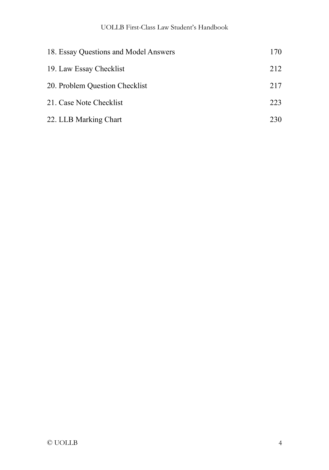 First Class Law Student's Handbook