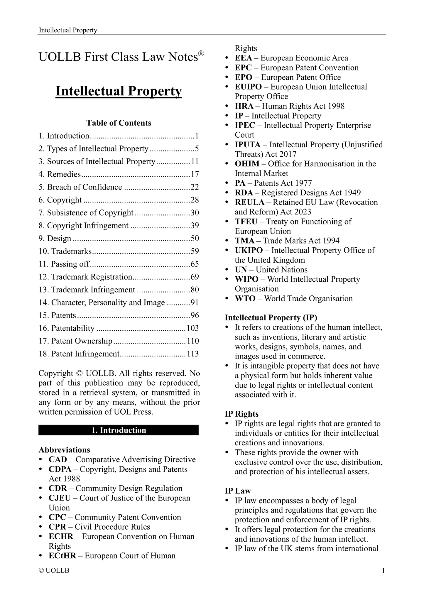 Intellectual Property Law