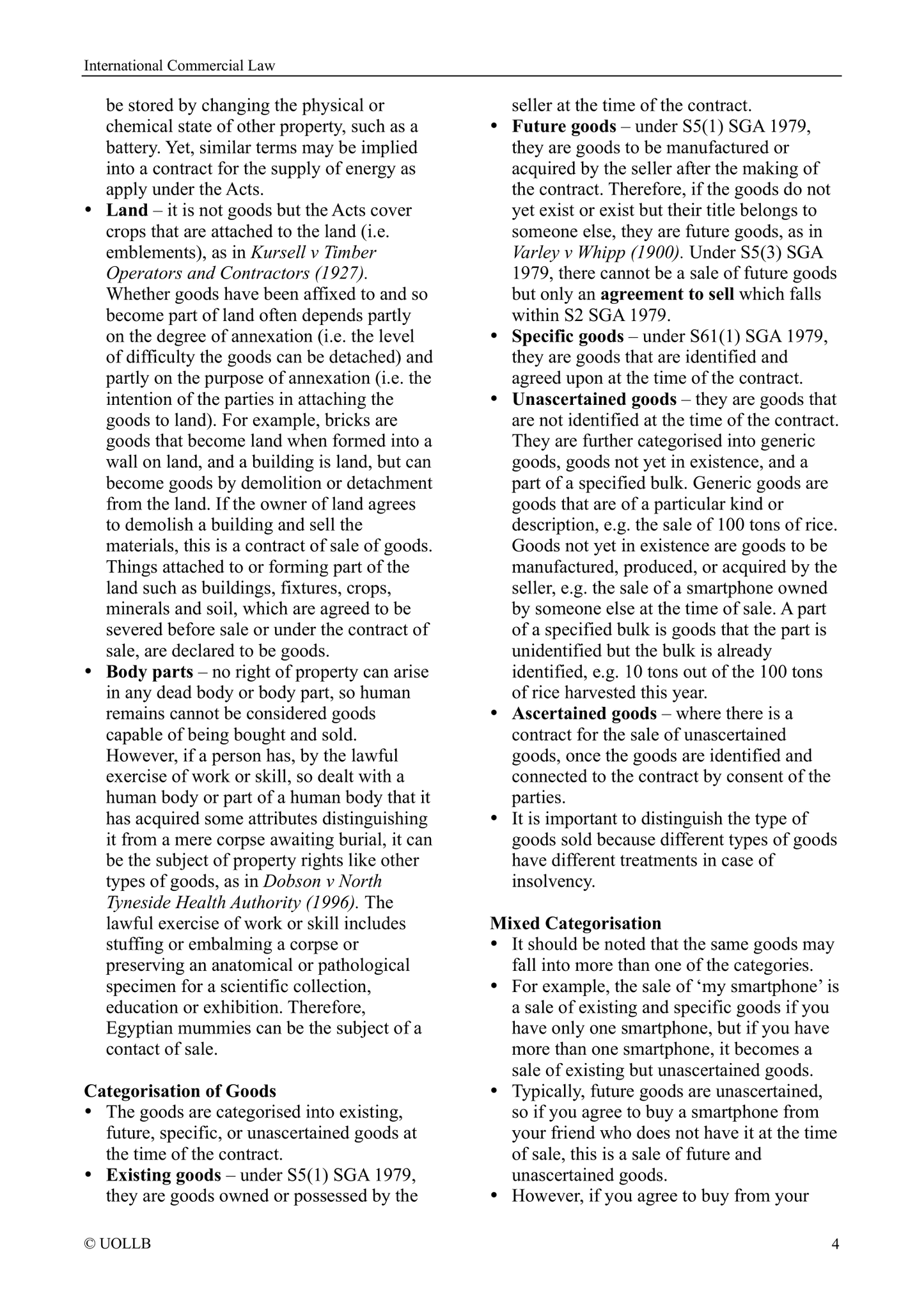 International Commercial Law