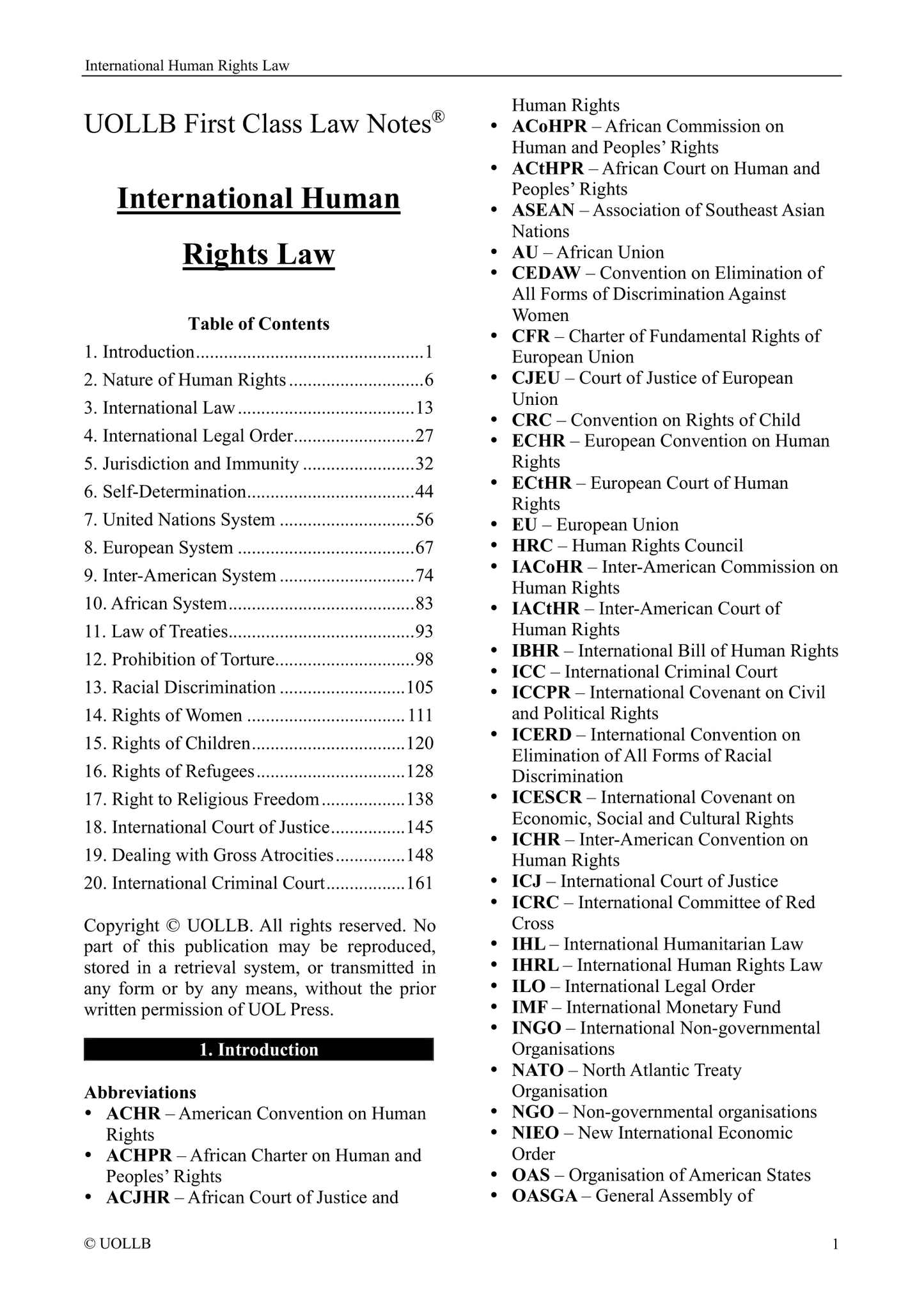 International Human Rights Law