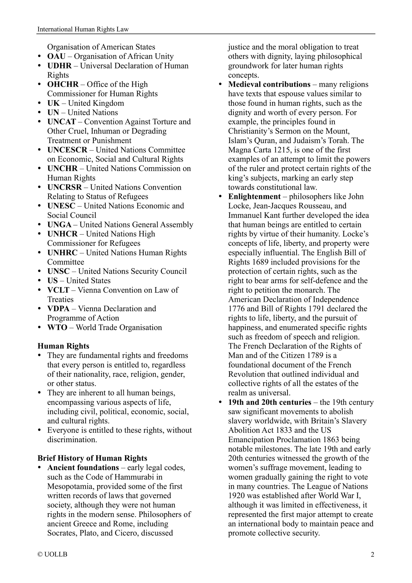 International Human Rights Law