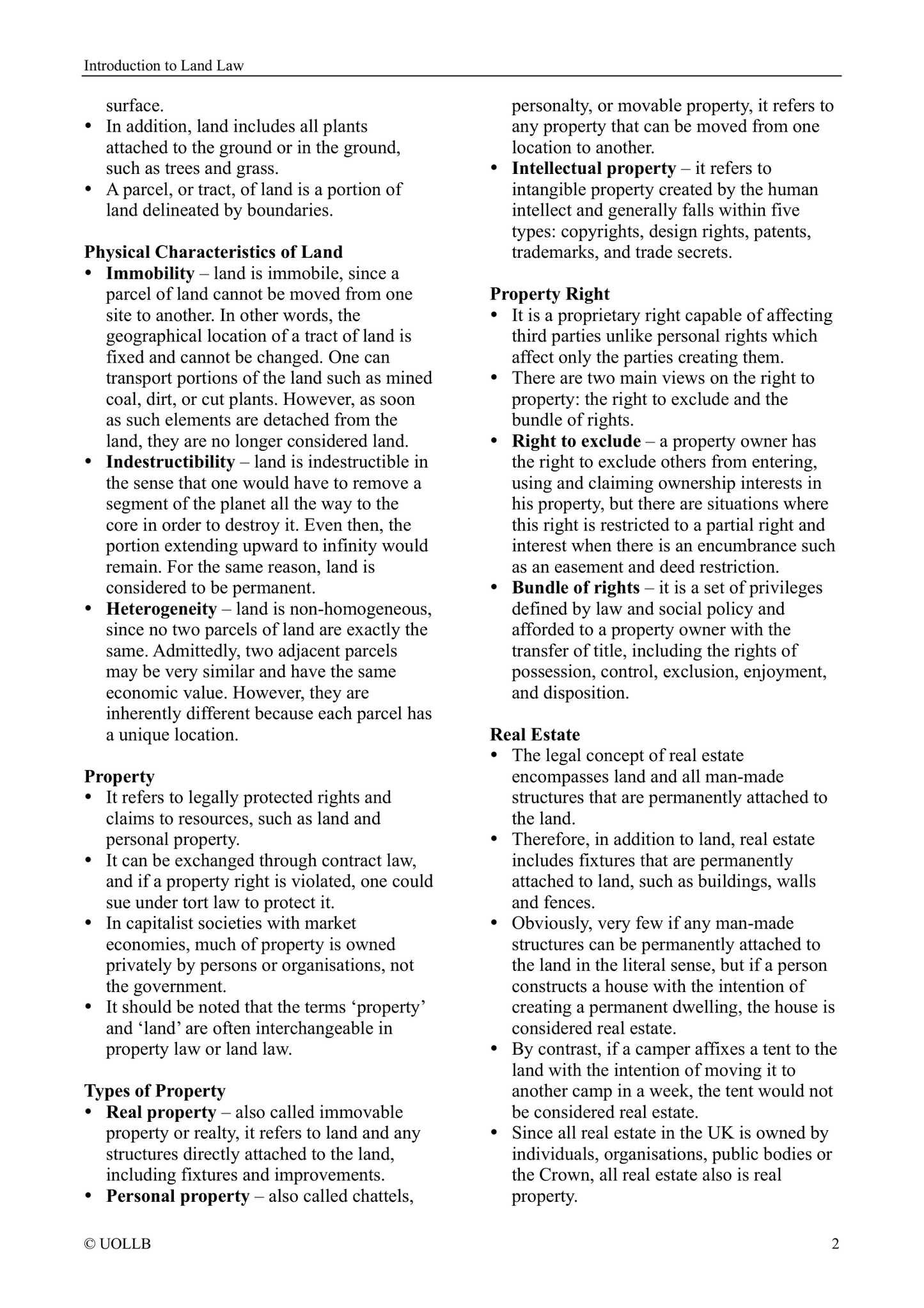Introduction to Land Law