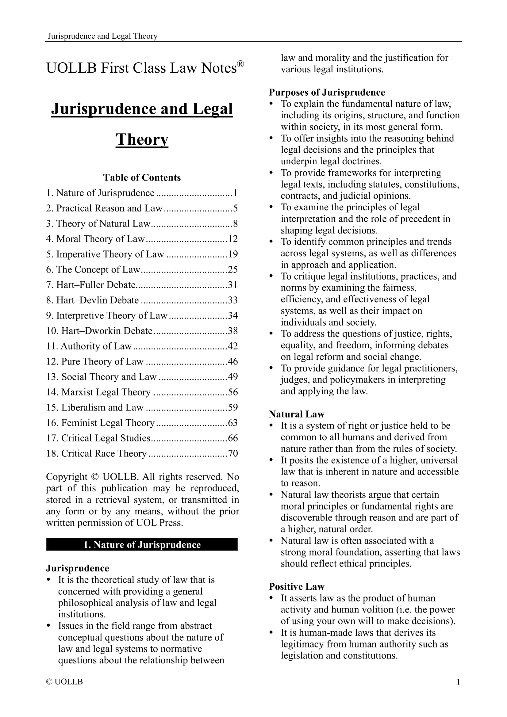 Jurisprudence and Legal Theory