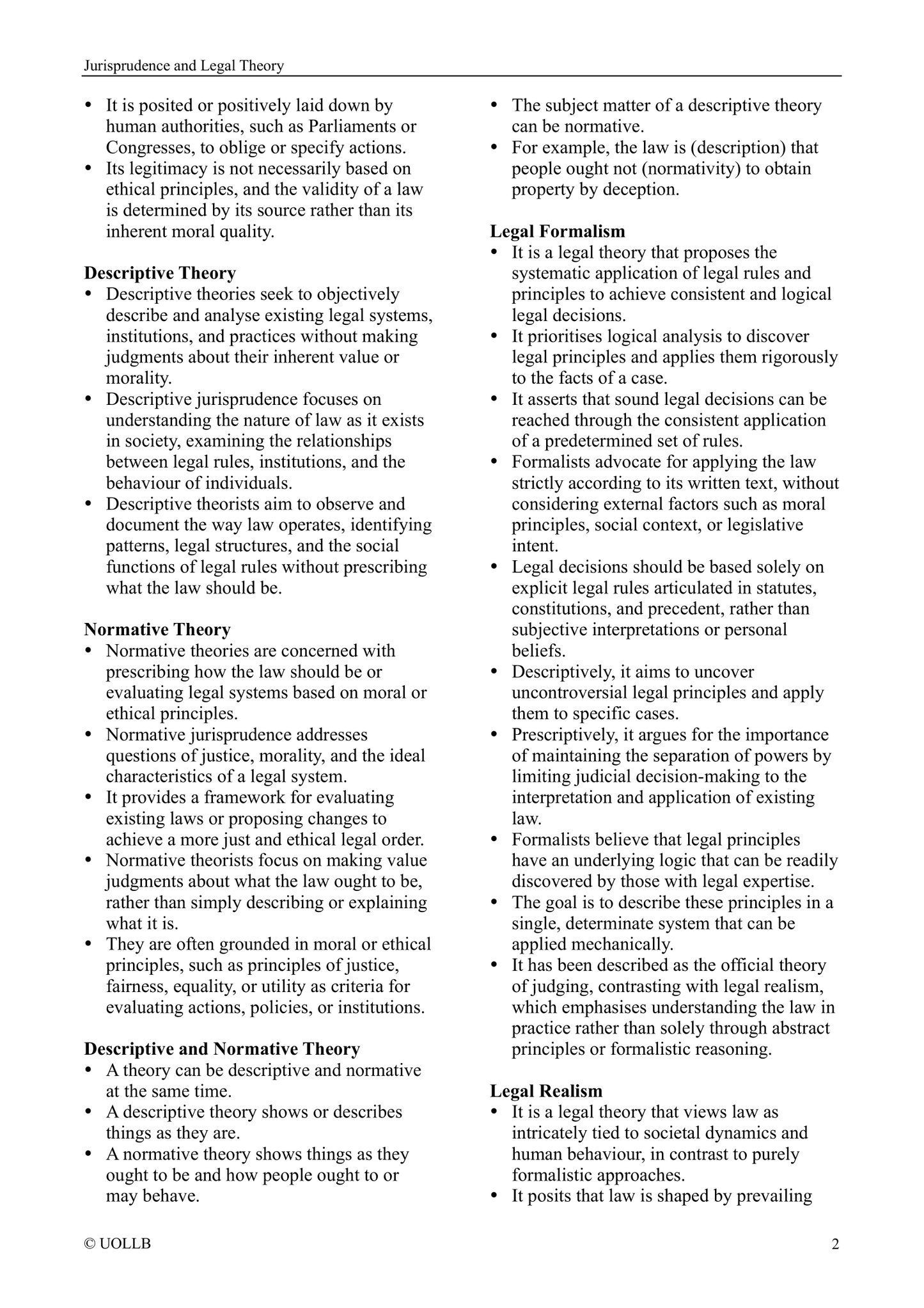 Jurisprudence and Legal Theory