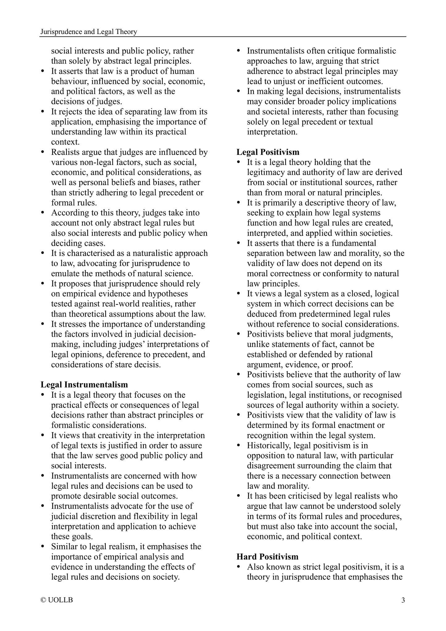 Jurisprudence and Legal Theory