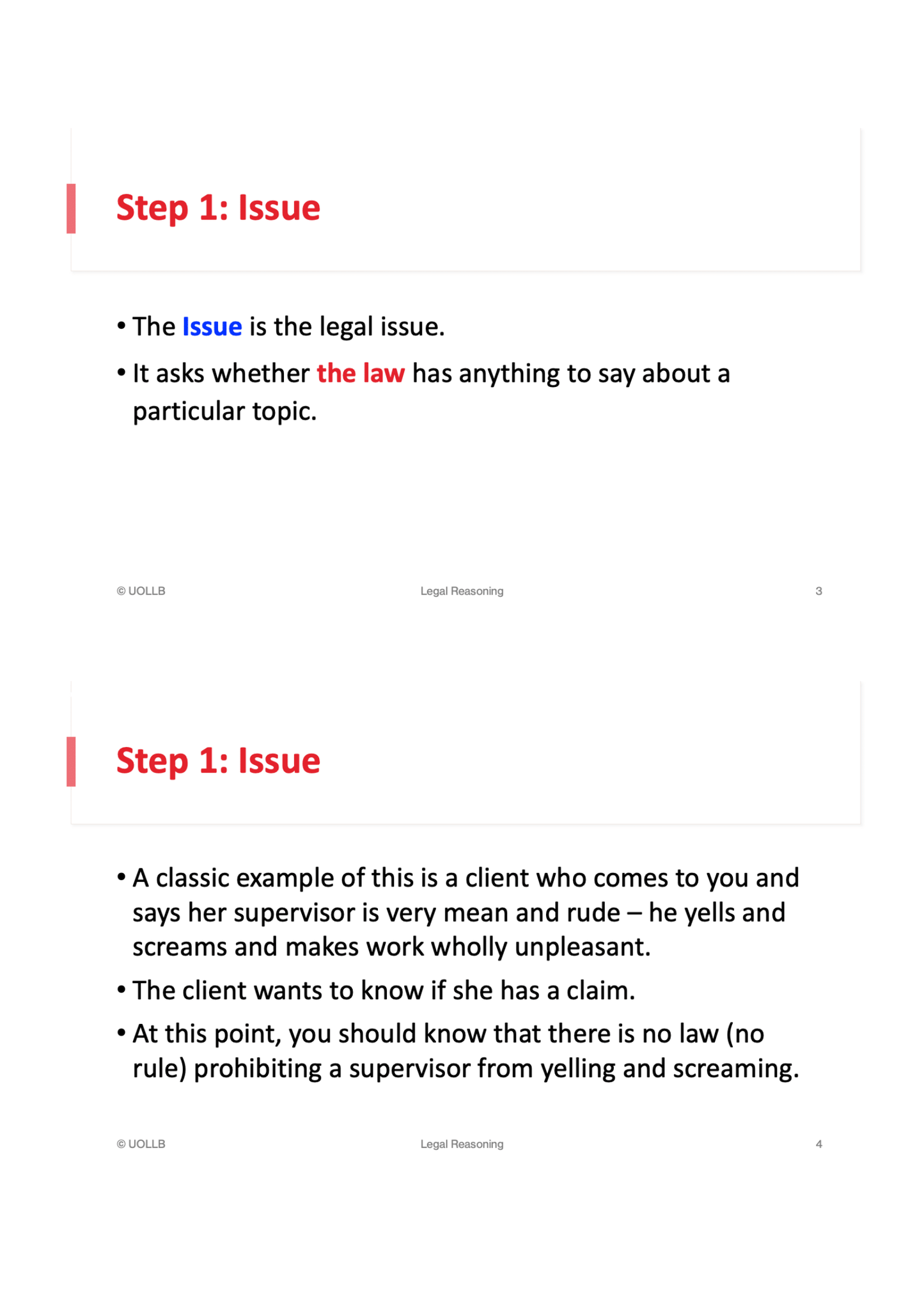 Legal Reasoning