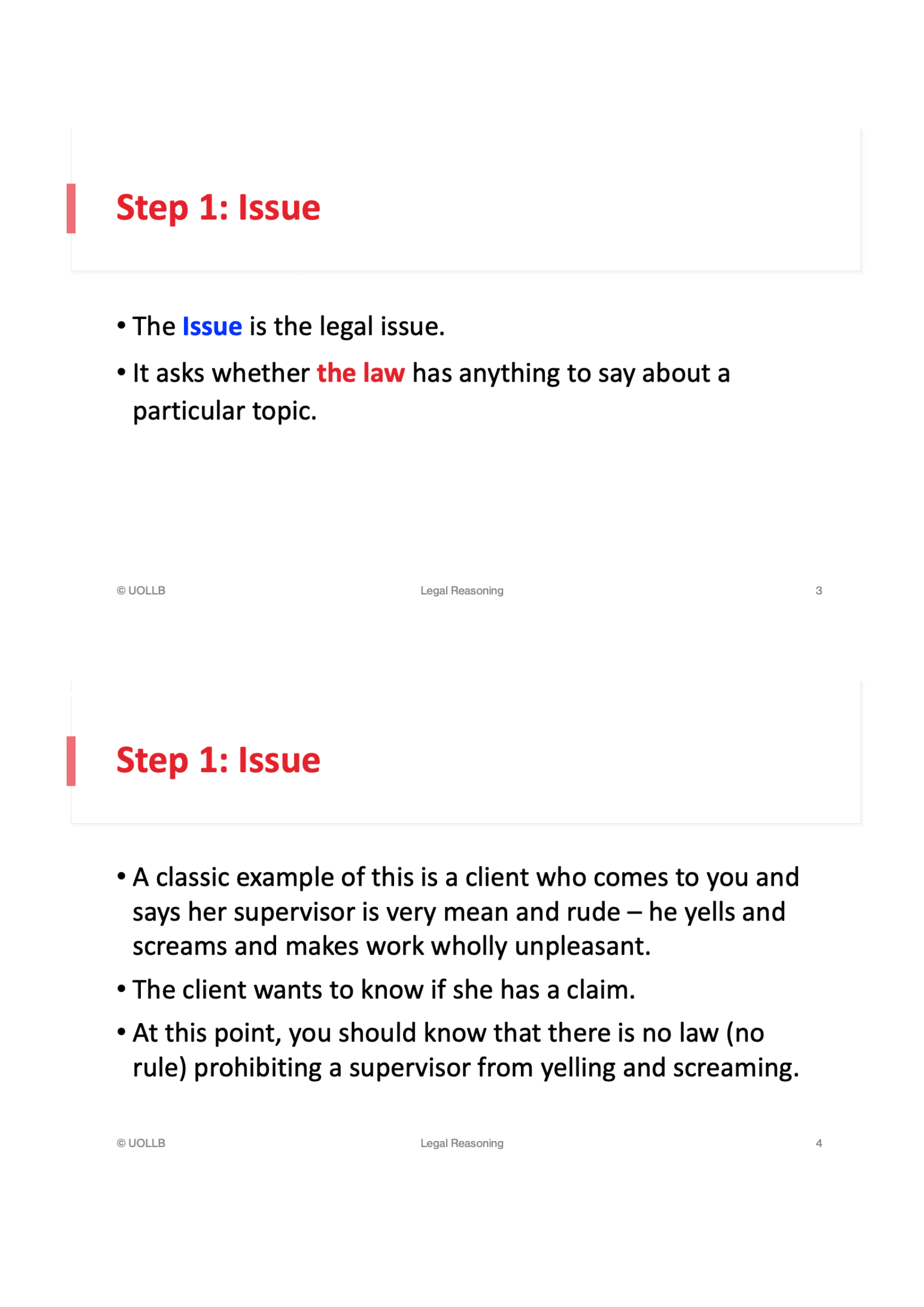 Legal Reasoning