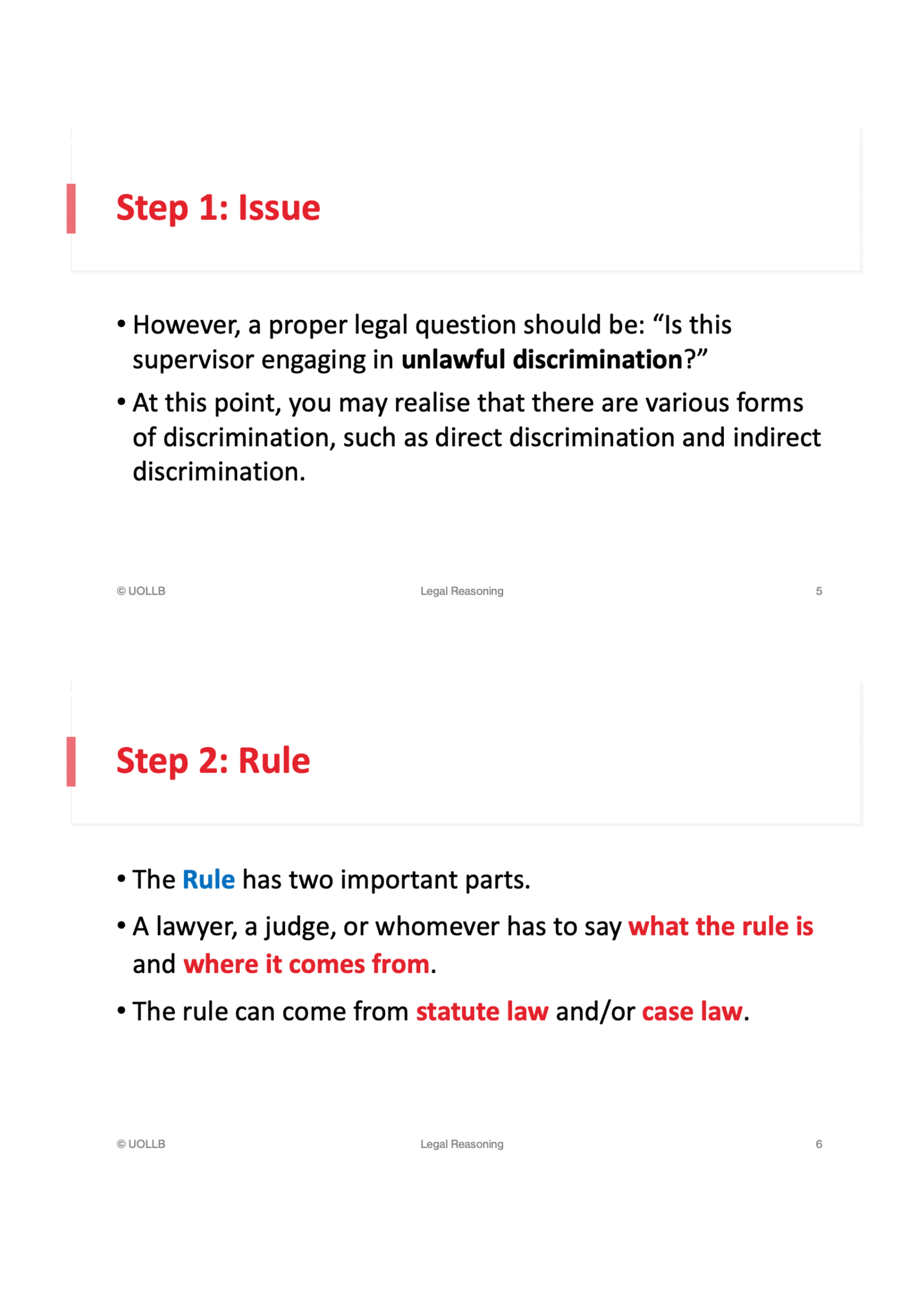 Legal Reasoning