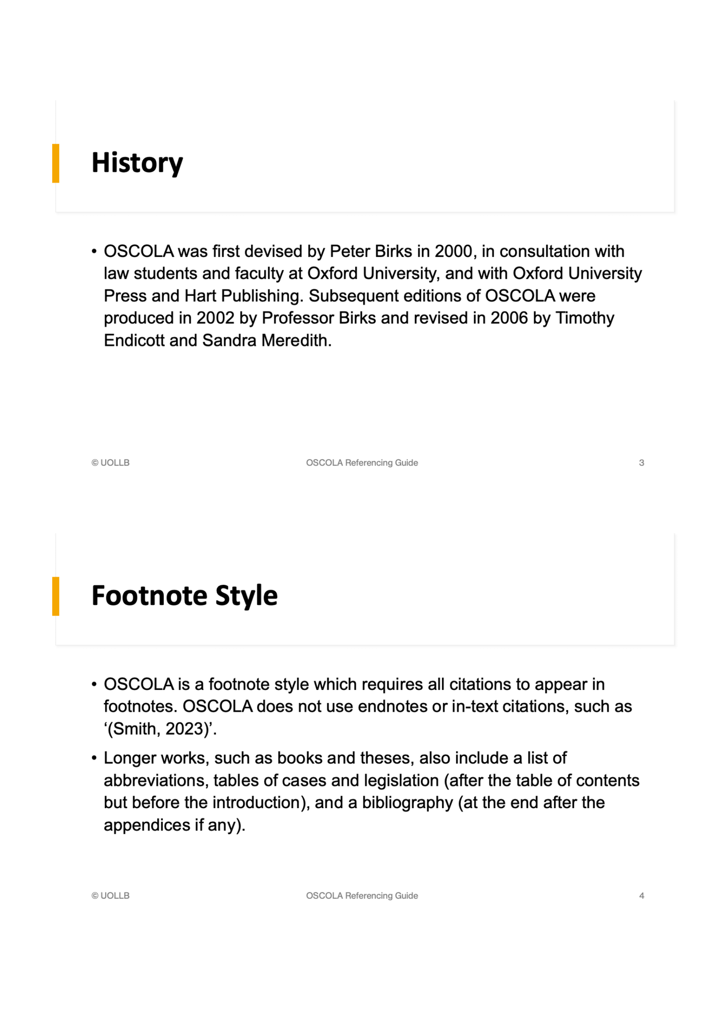 OSCOLA Referencing Style