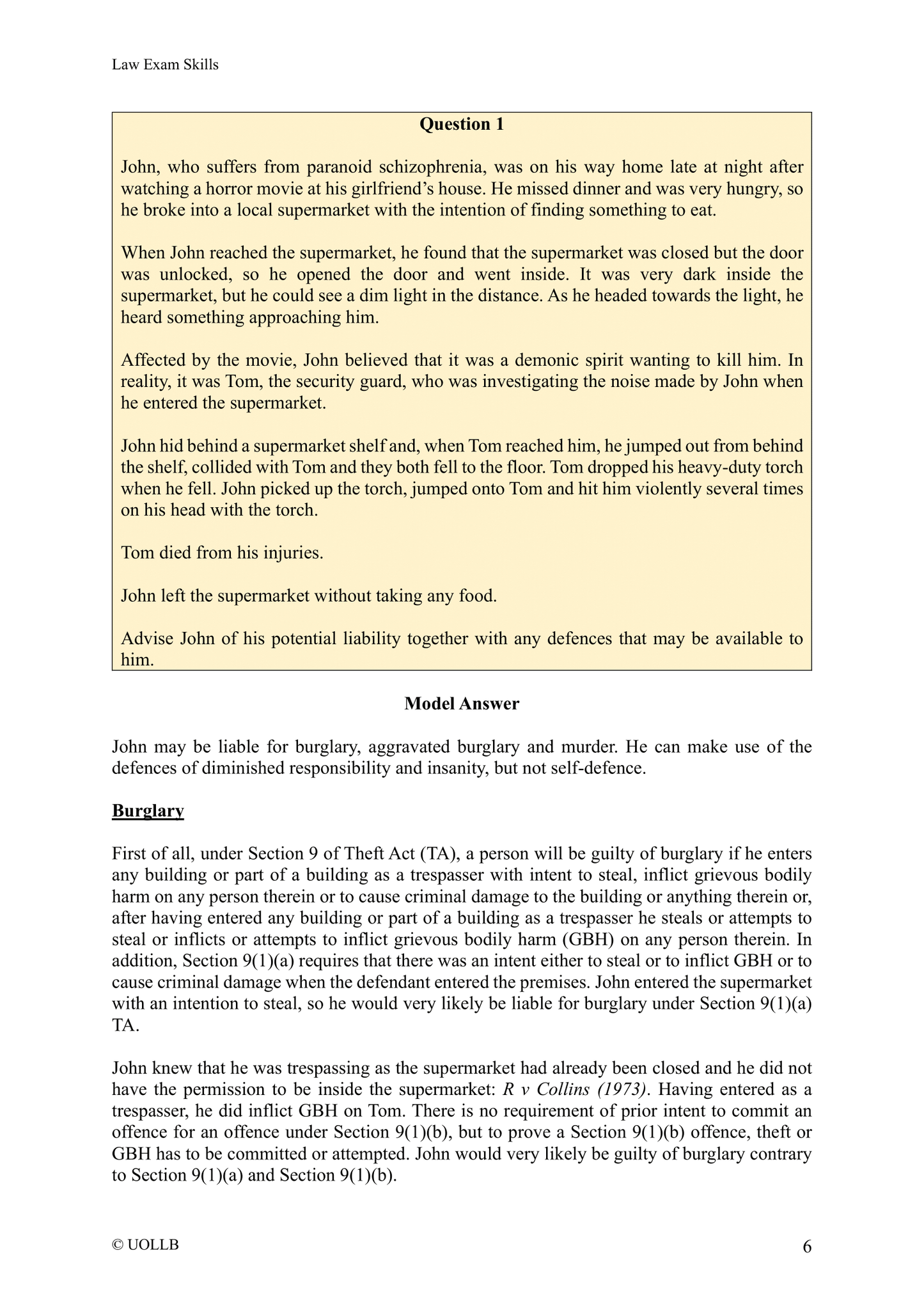 Law Exam Guide