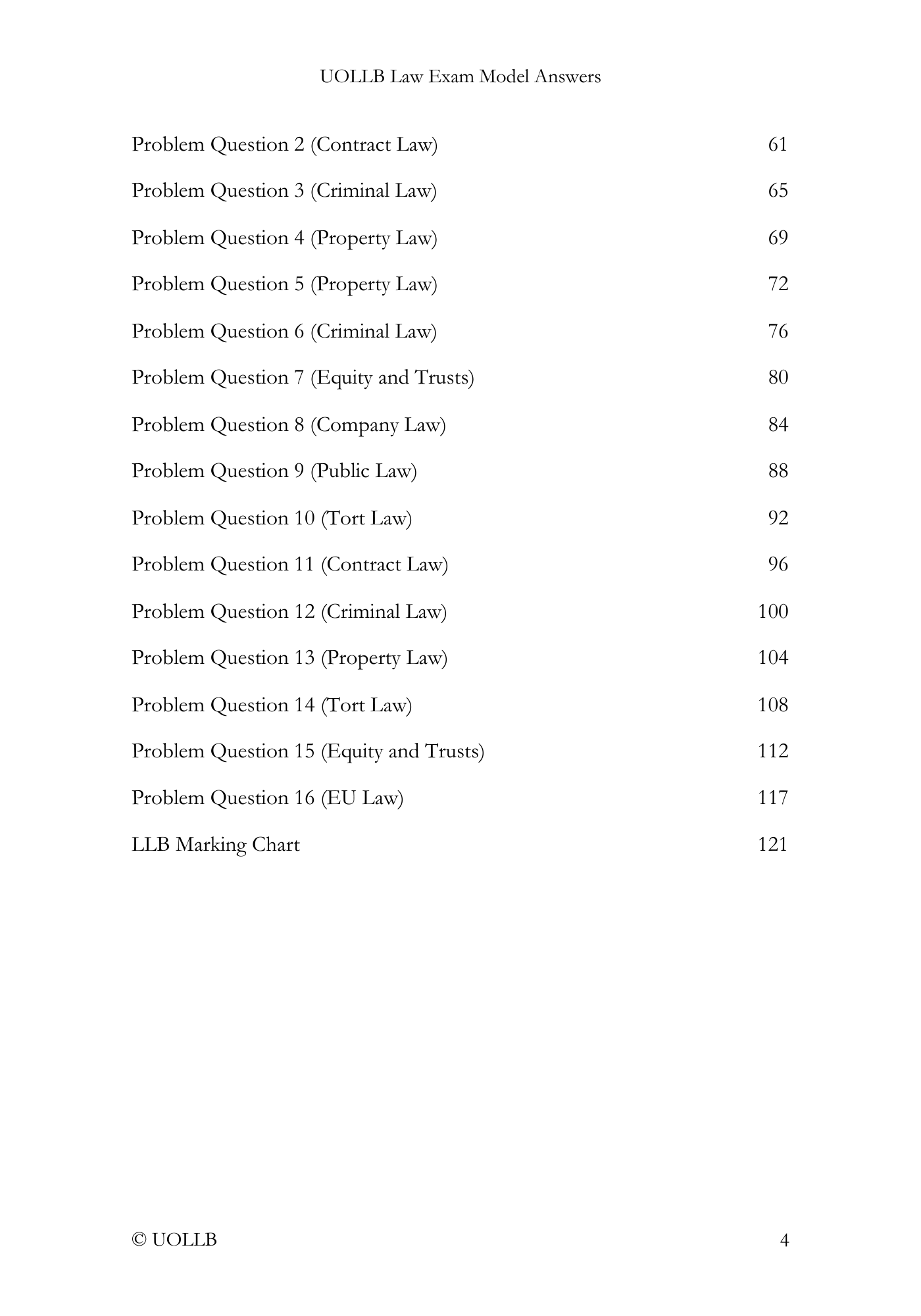 Law Exam Model Answers