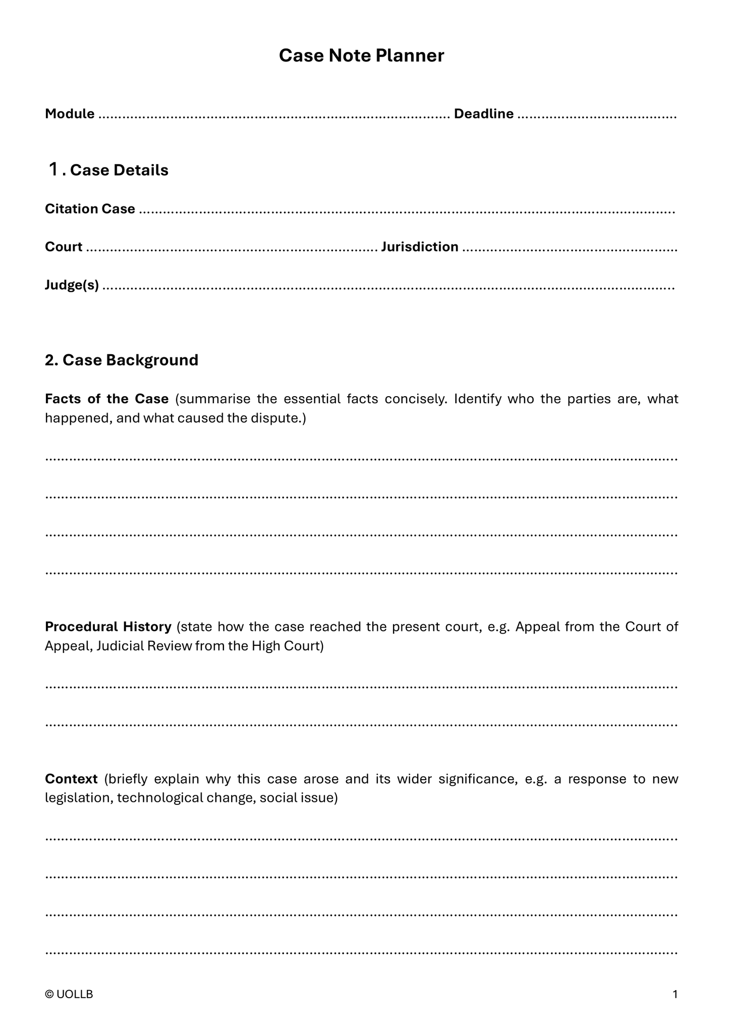 Law Study Planner
