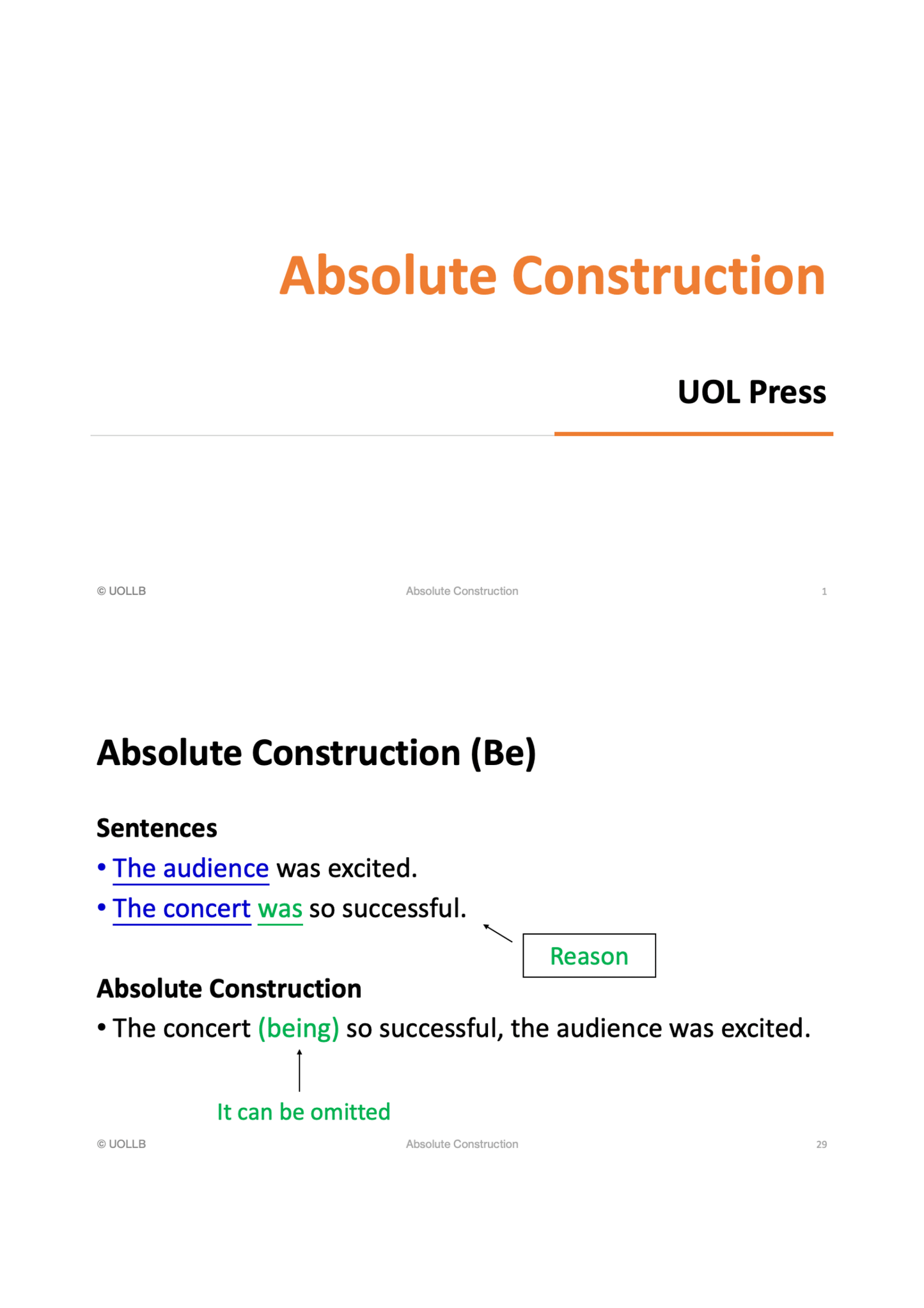 Absolute Construction