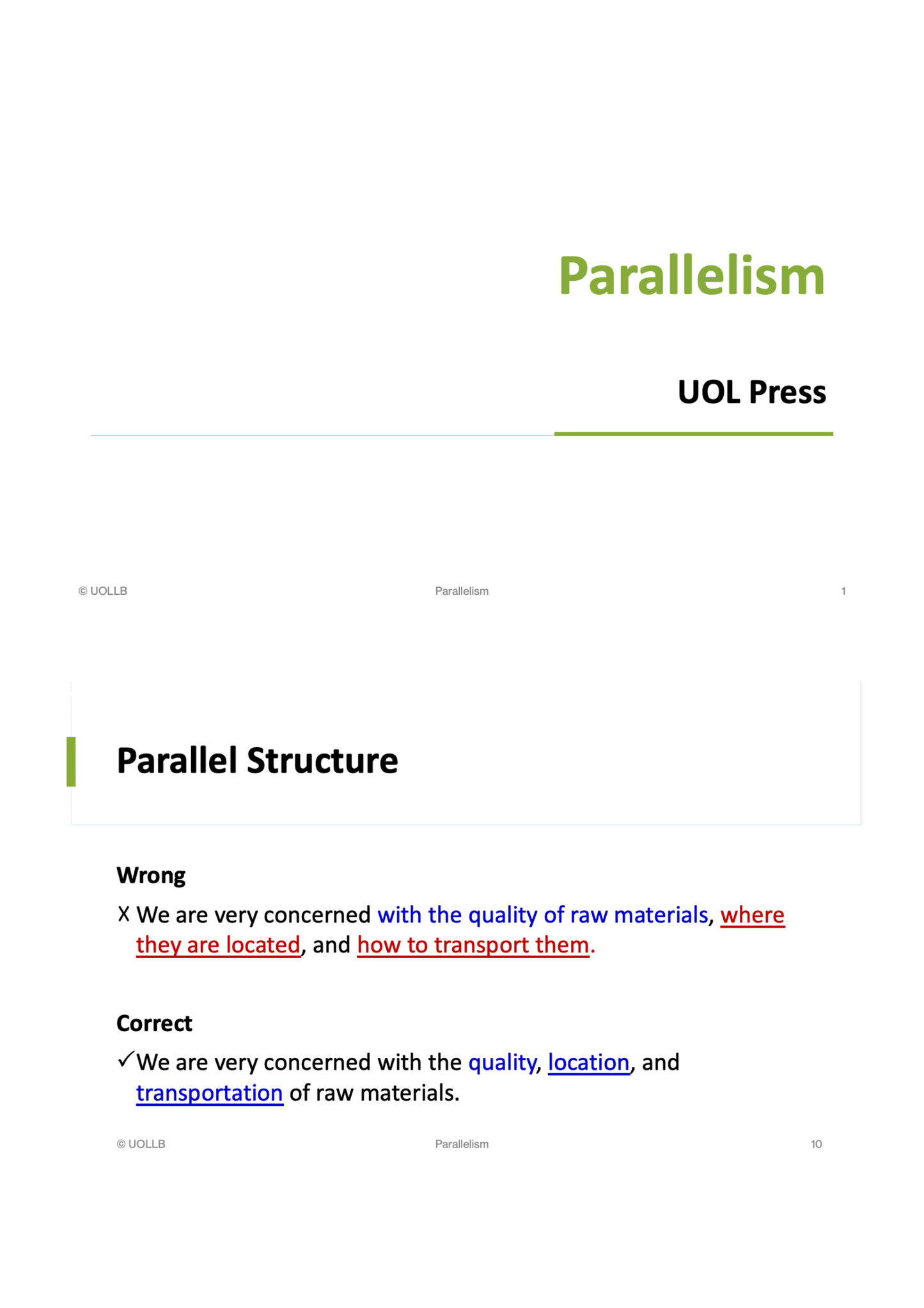 Parallelism