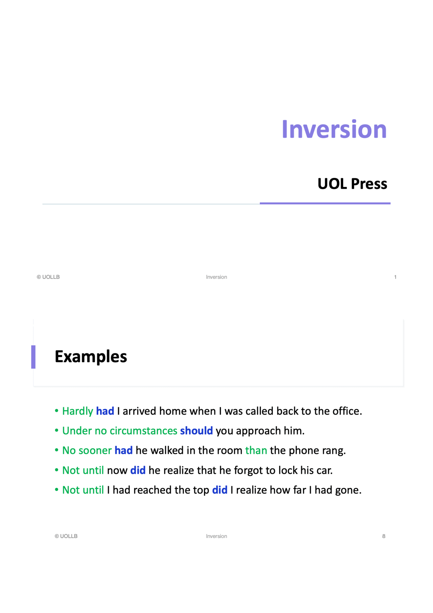 Inversion