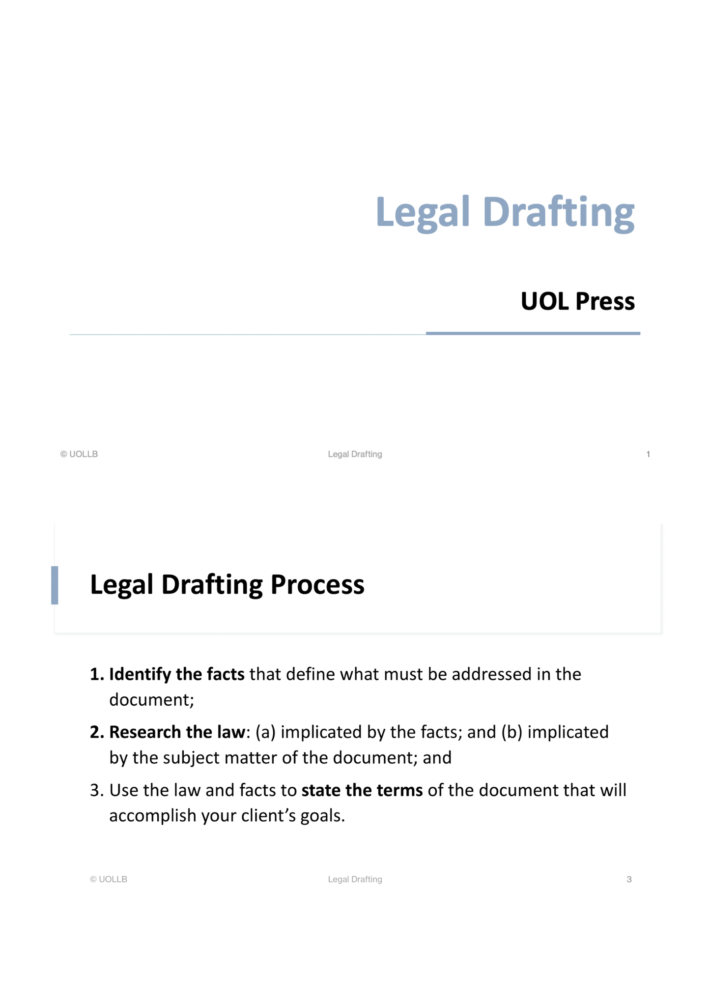 Legal Drafting