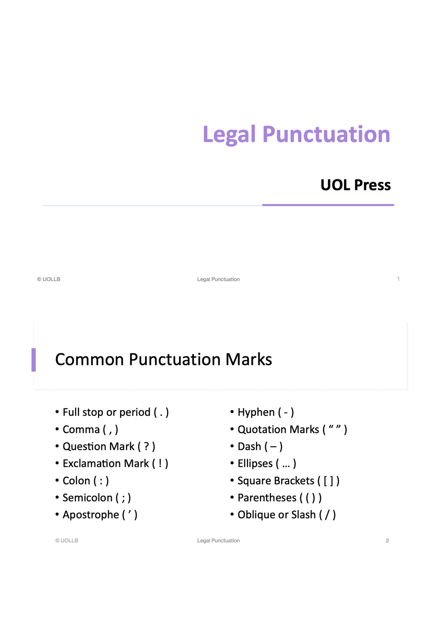 Punctuation