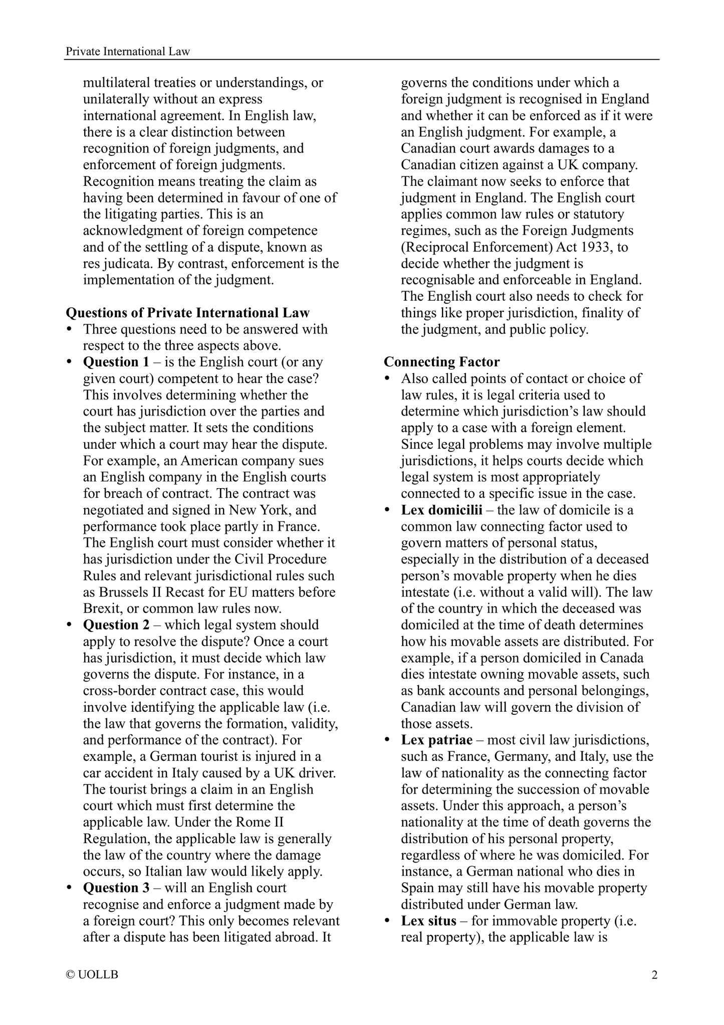 Private International Law