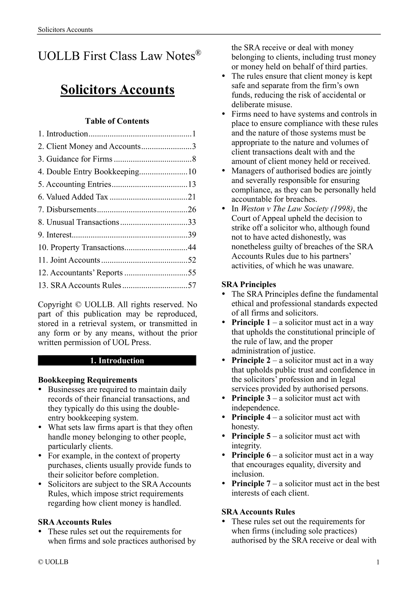 Solicitors Accounts