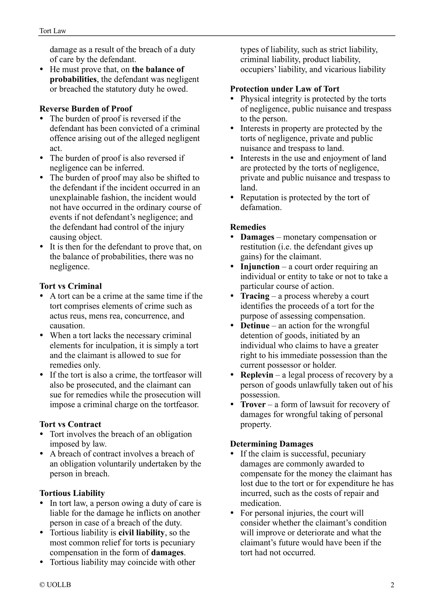 Tort Law