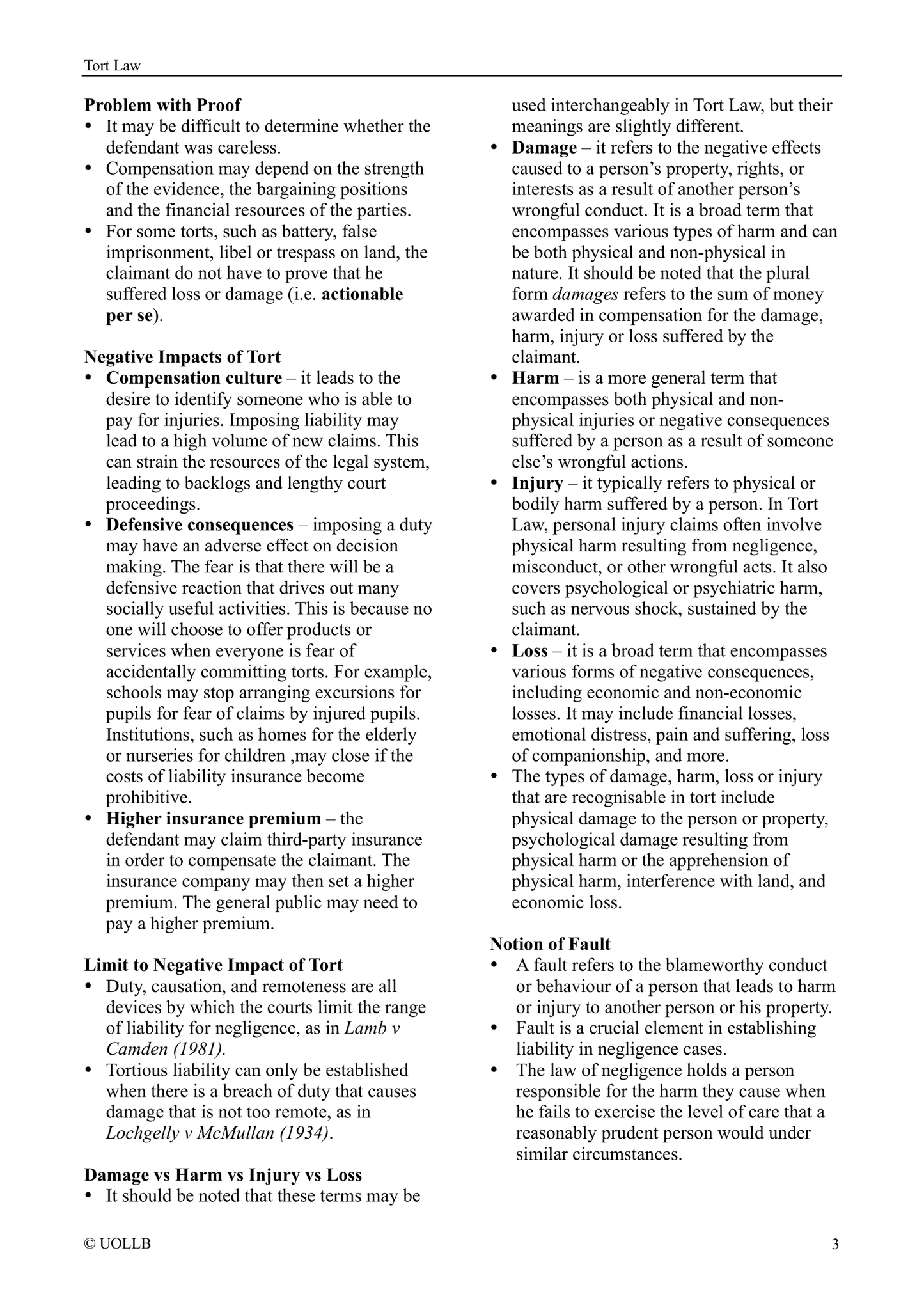 Tort Law