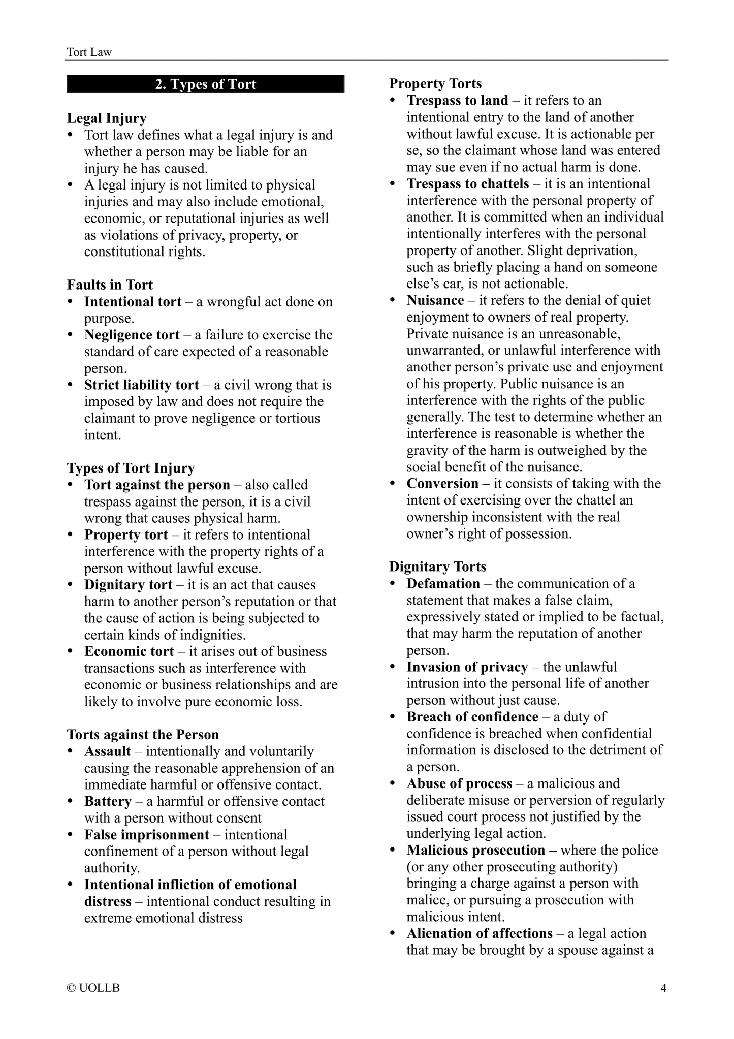 Tort Law