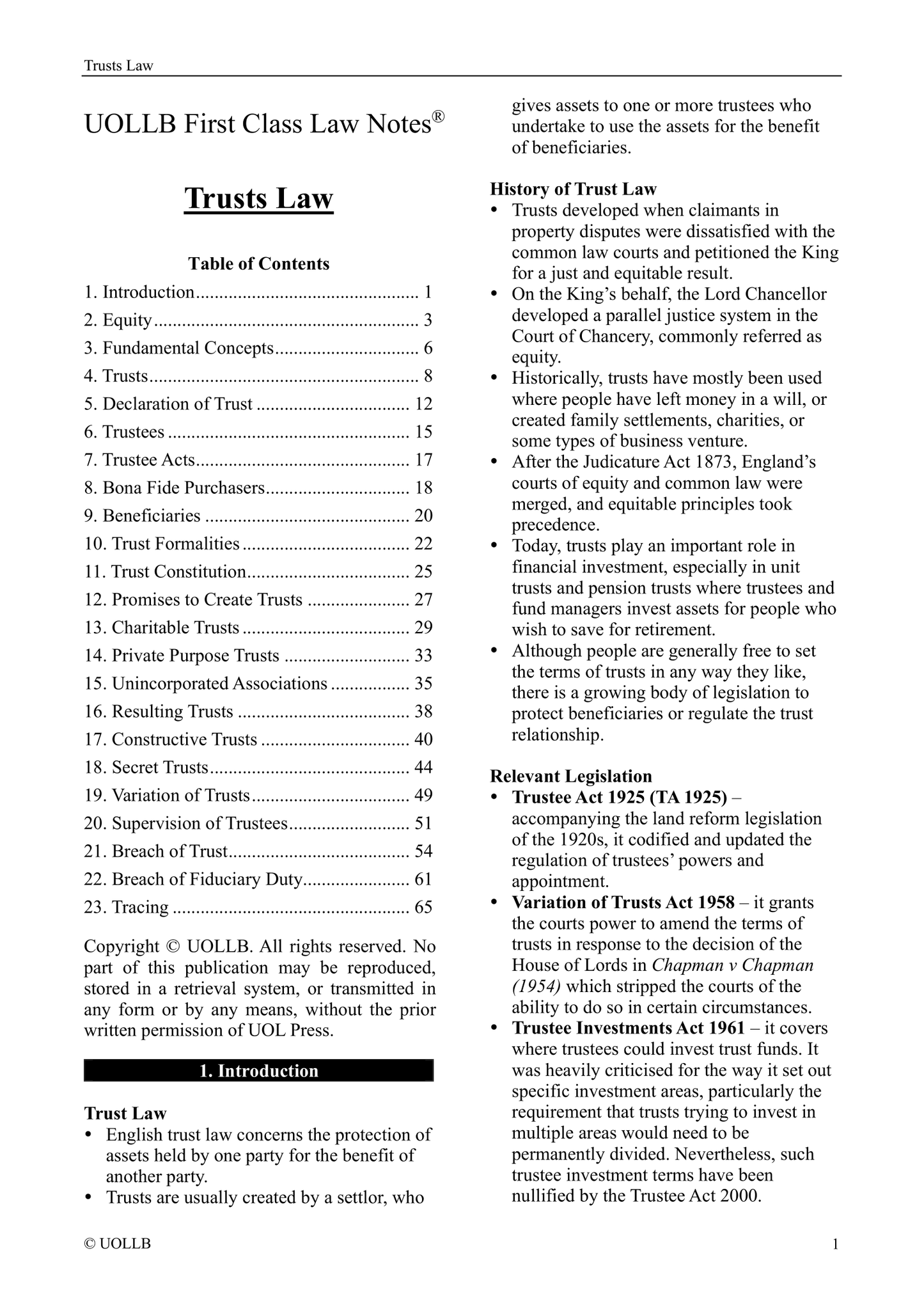 Trusts Law