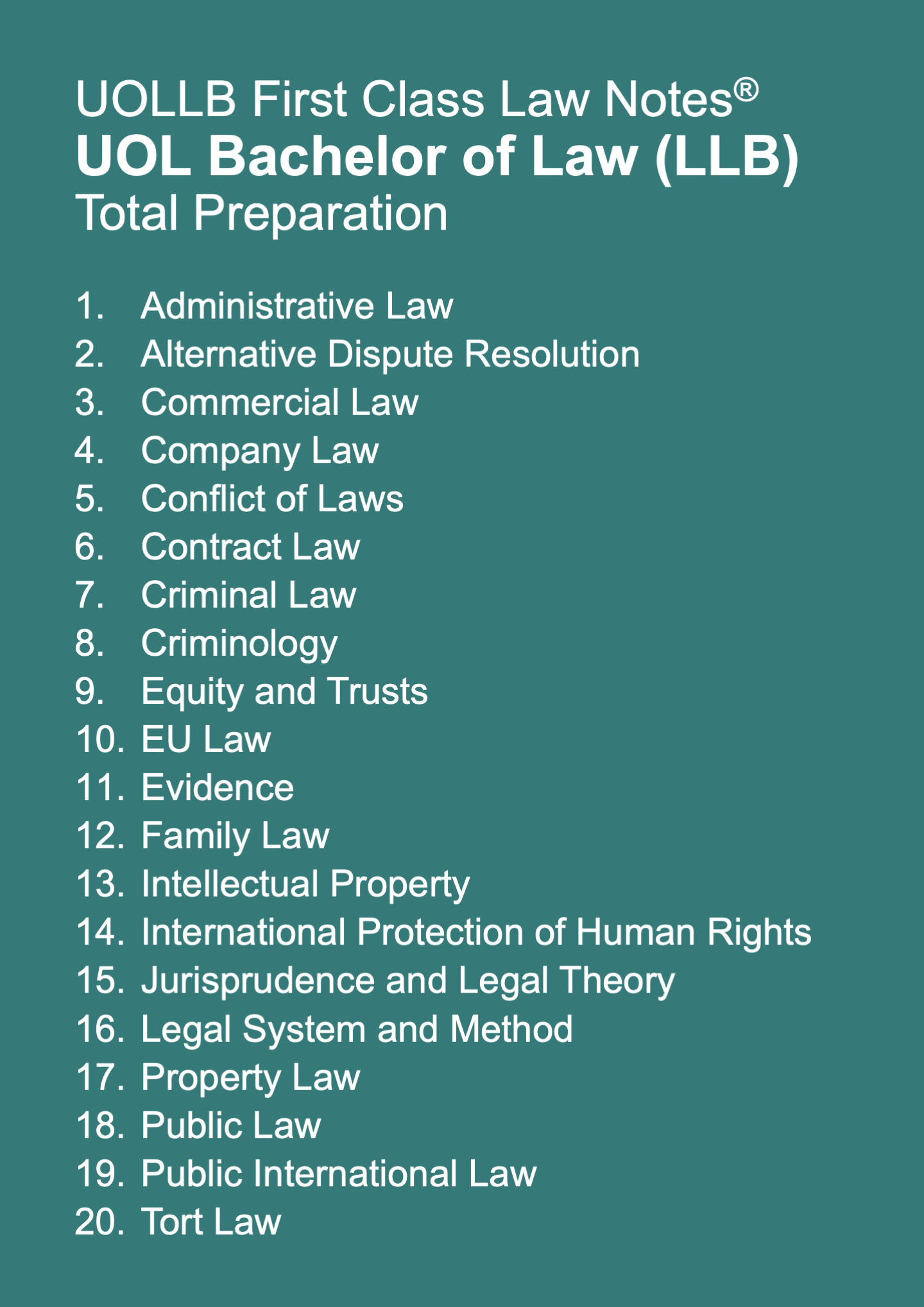 UOL Bachelor of Laws (LLB) Total Preparation