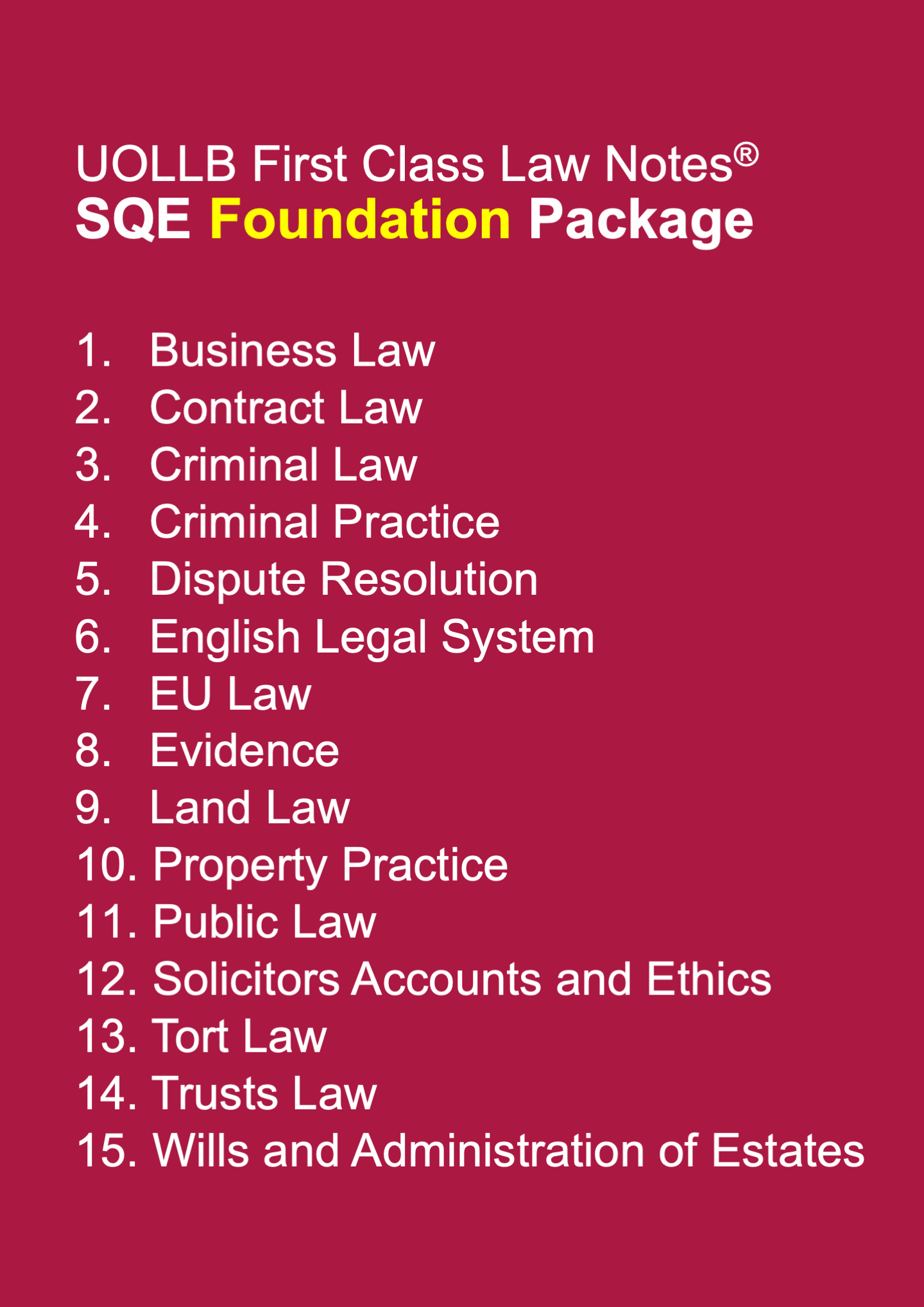 SQE Law Notes