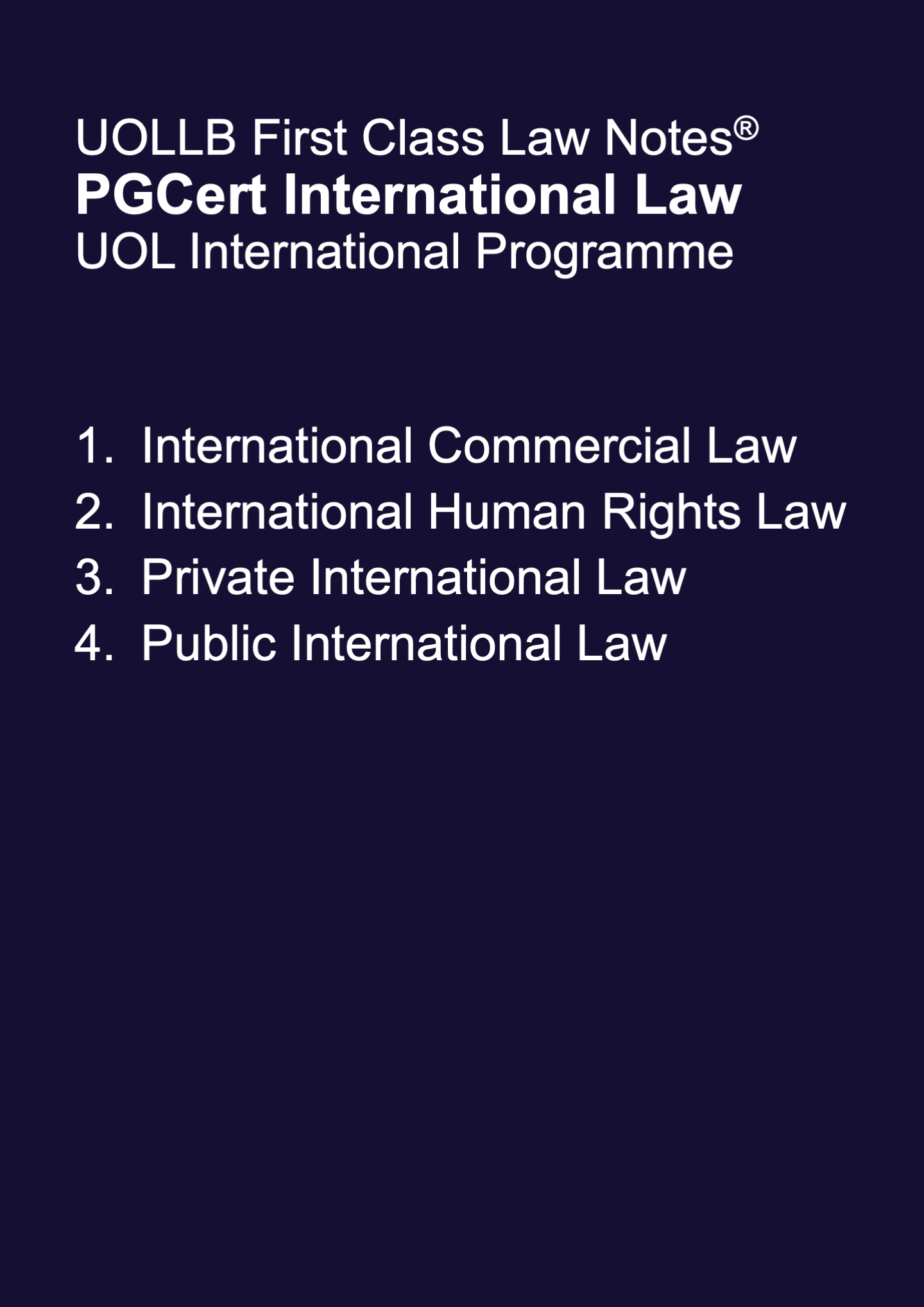 Postgraduate Certificate in International Law