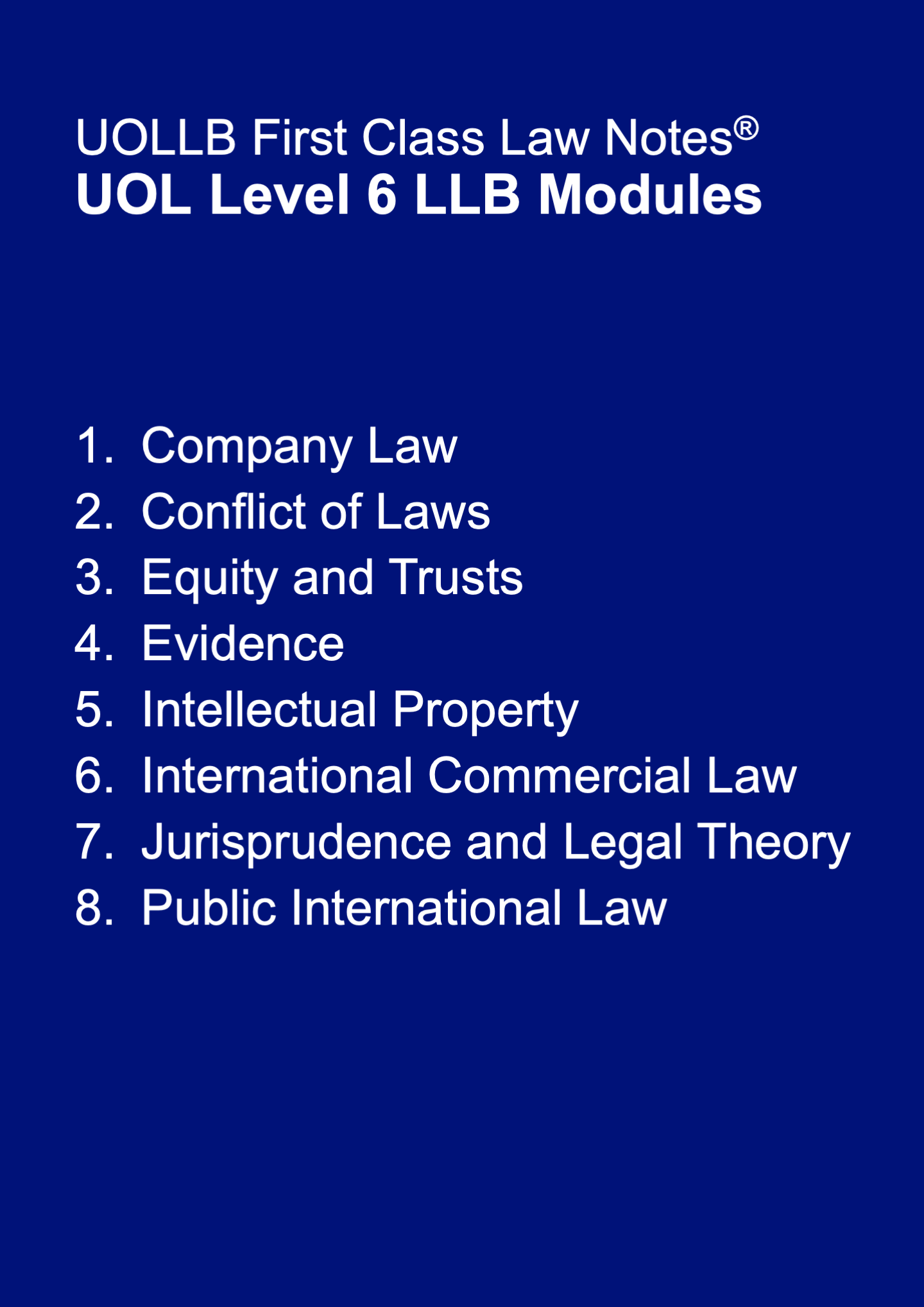 UOL Level 6 LLB Modules