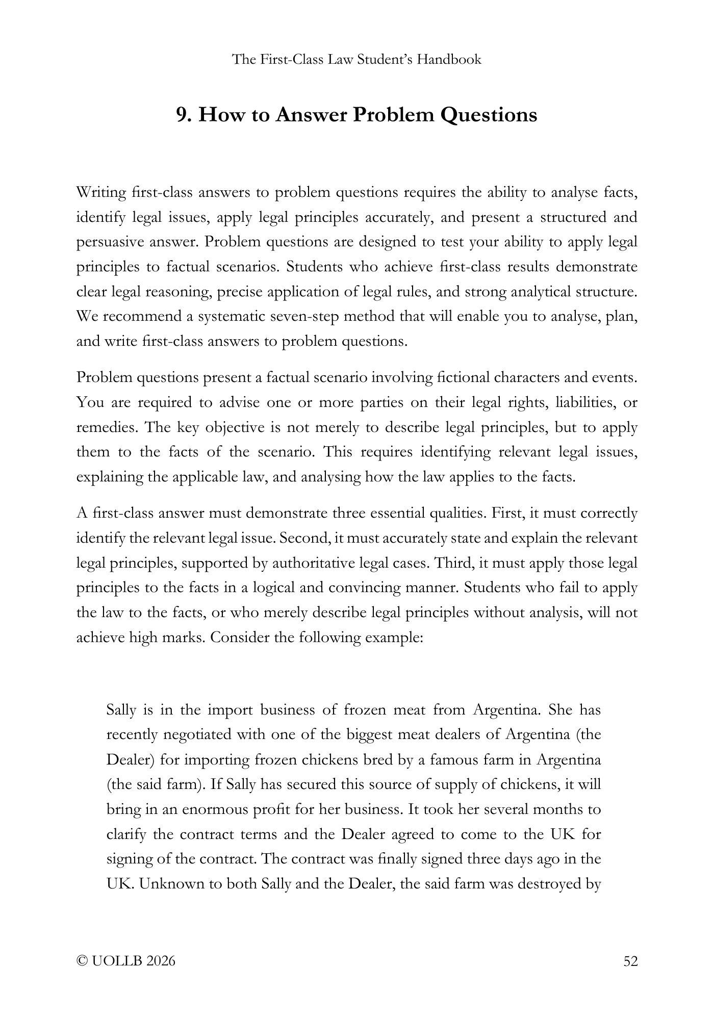 First Class Law Student's Handbook