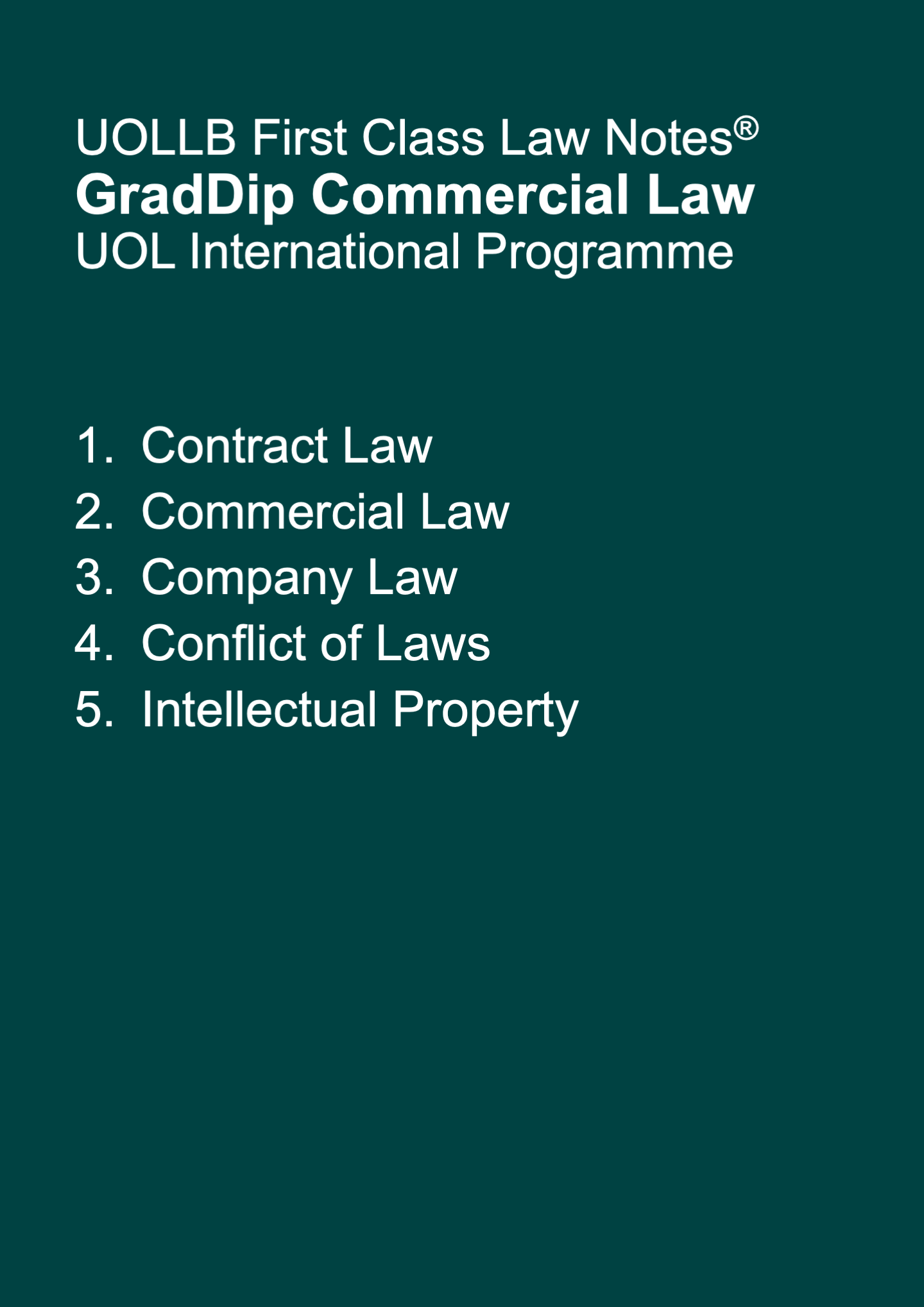 GradDip Commercial Law (UOL International Programme)