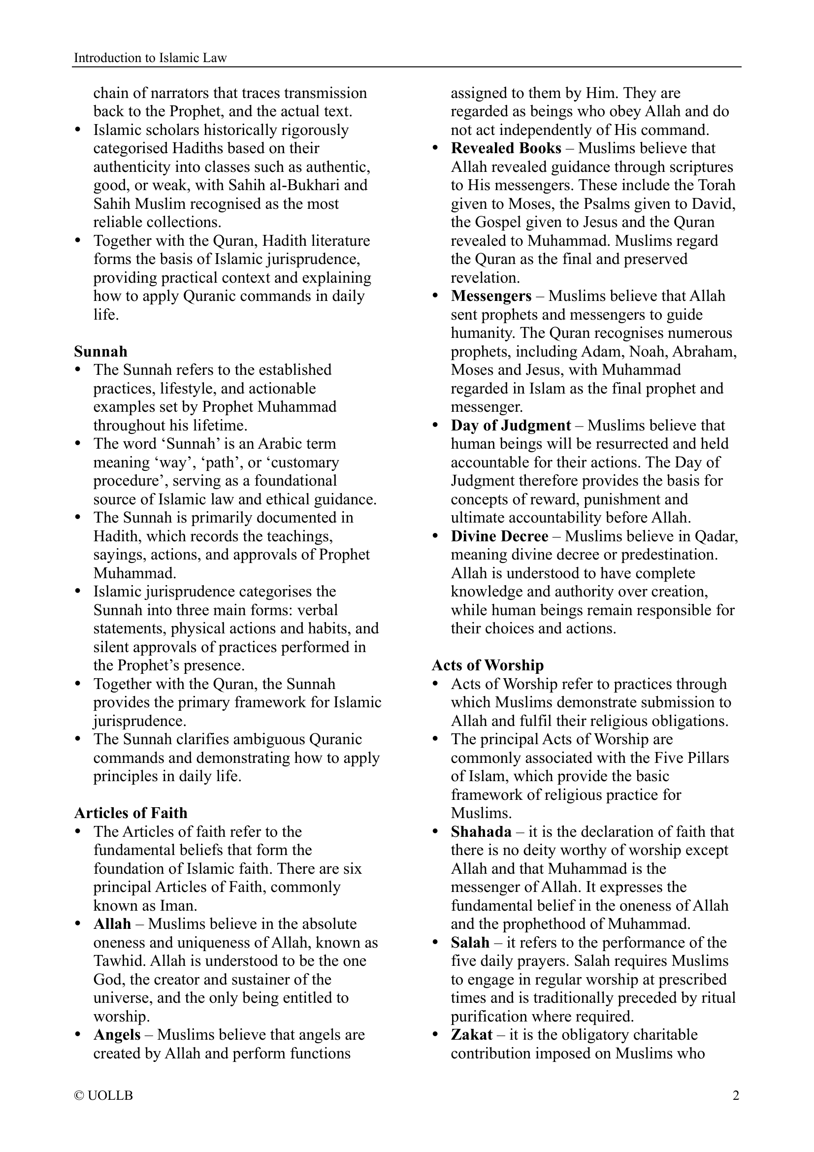 Introduction to Islamic Law