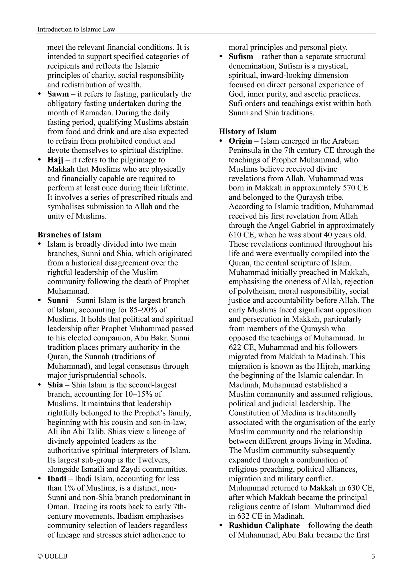 Introduction to Islamic Law