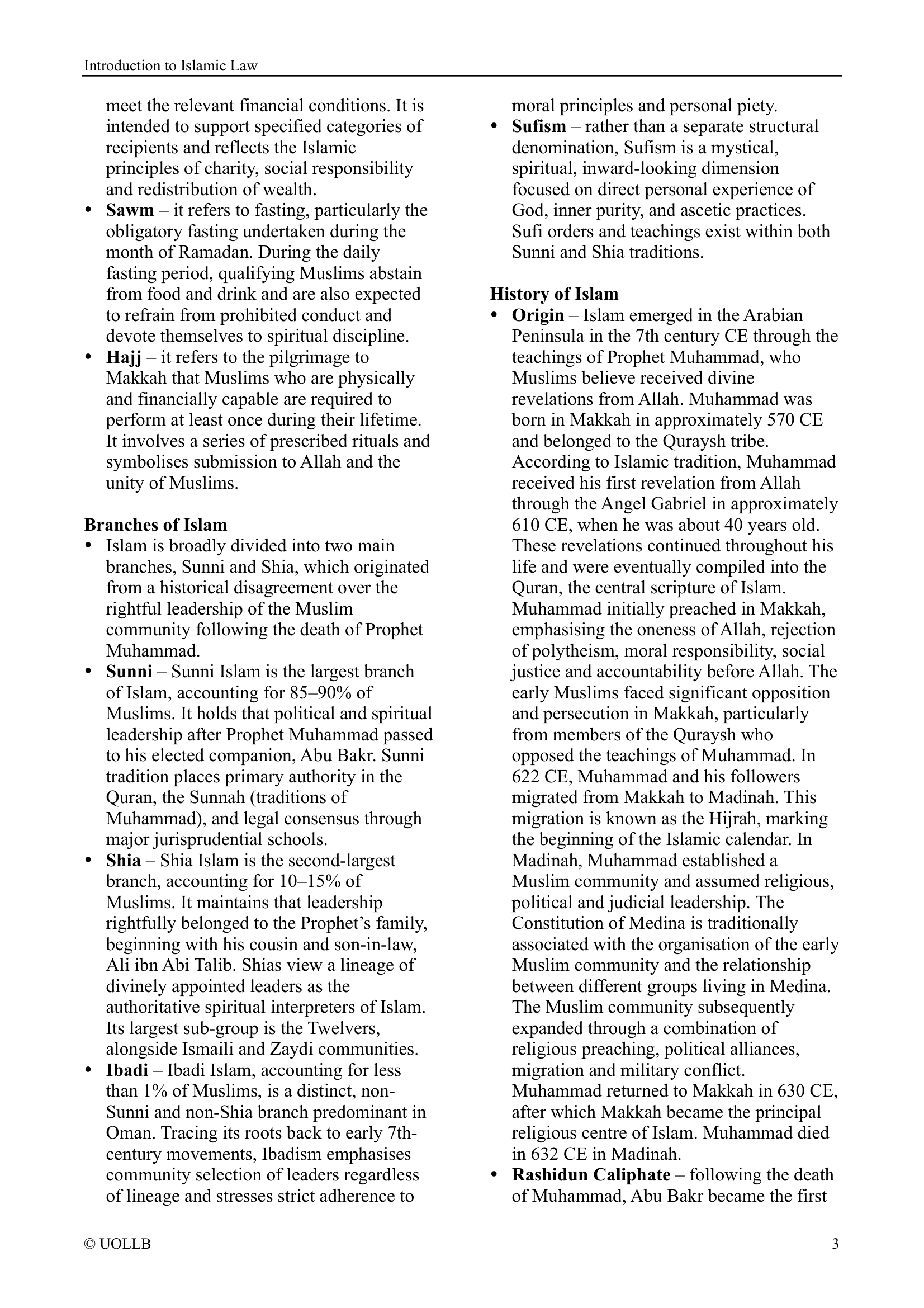 Introduction to Islamic Law