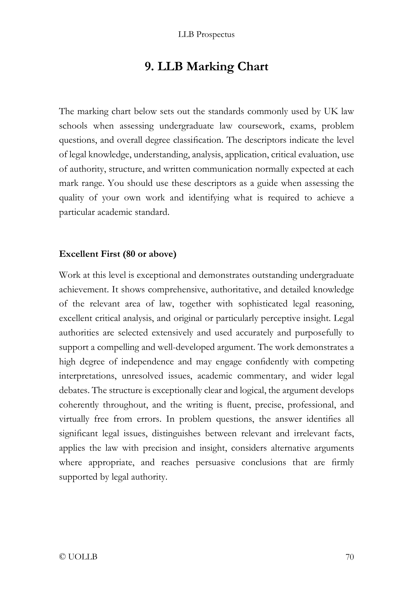 LLB Prospectus (Free Download)