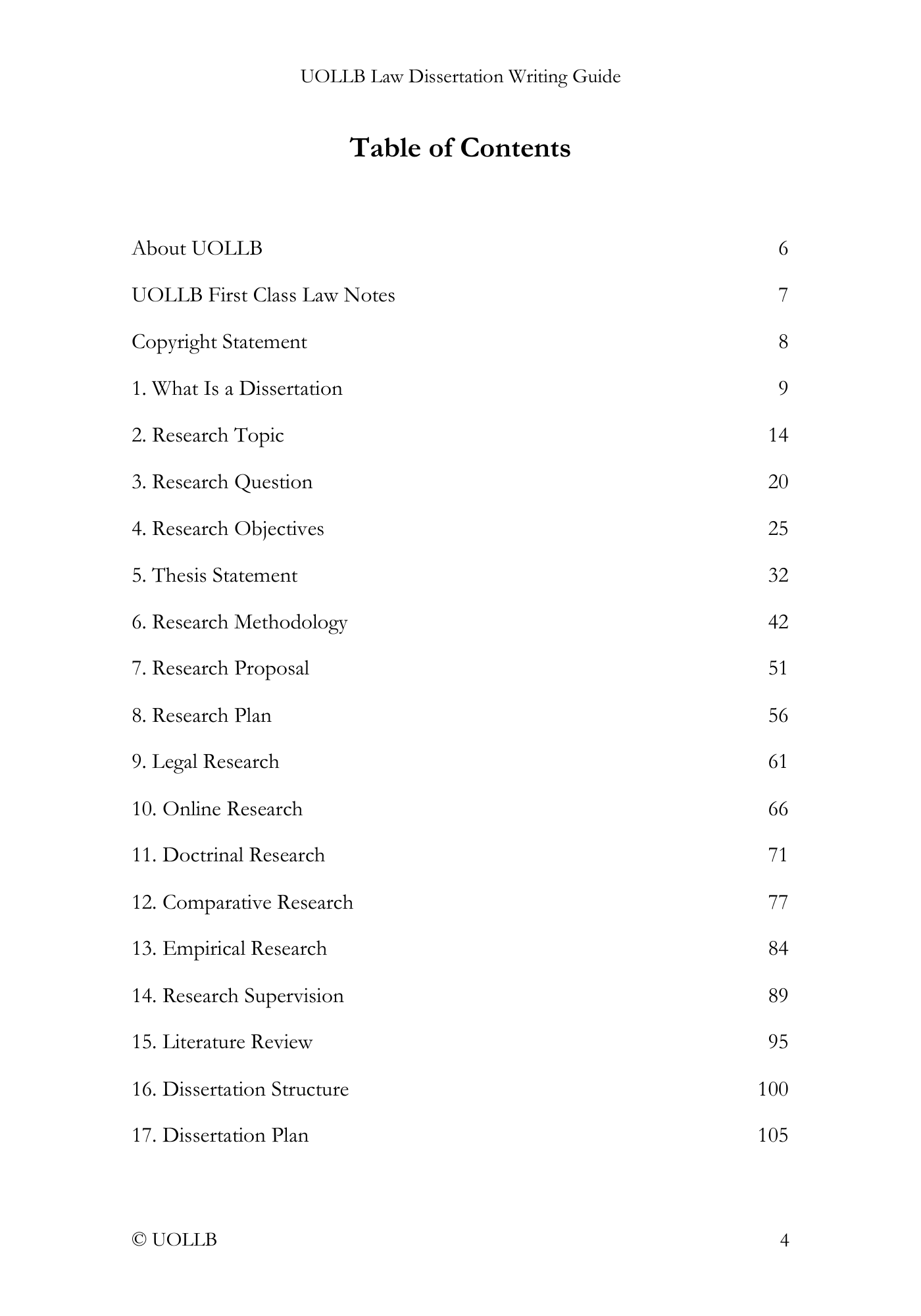 Law Dissertation Writing Guide
