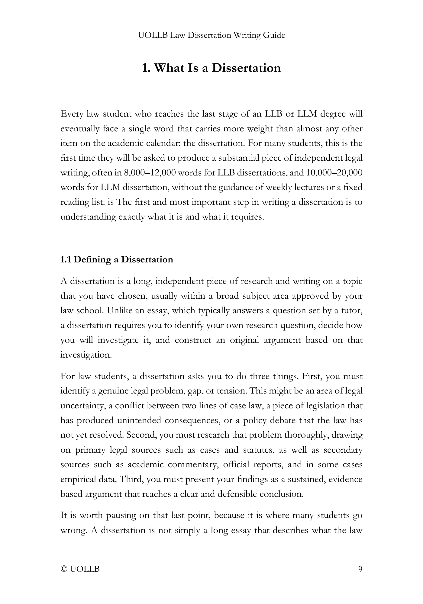 Law Dissertation Writing Guide