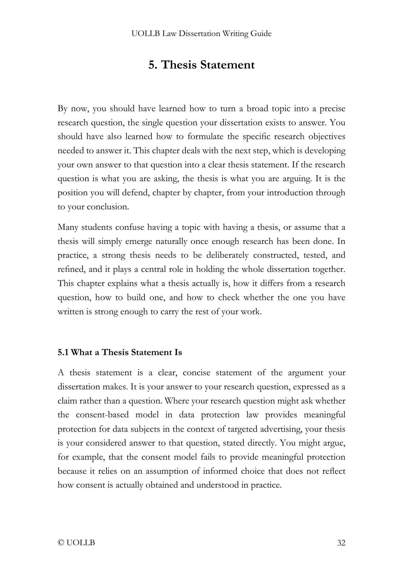 Law Dissertation Writing Guide
