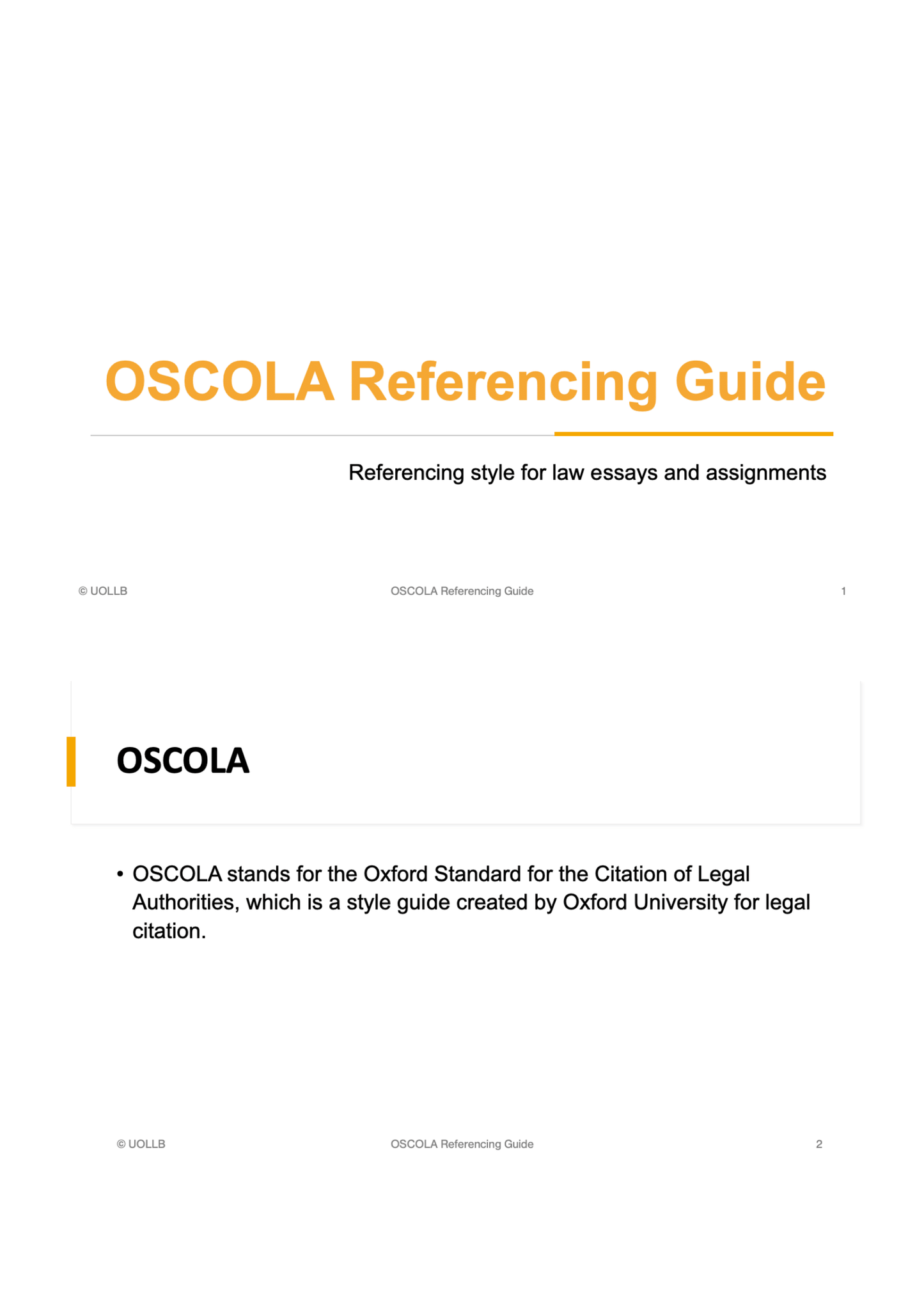 OSCOLA Referencing Guide